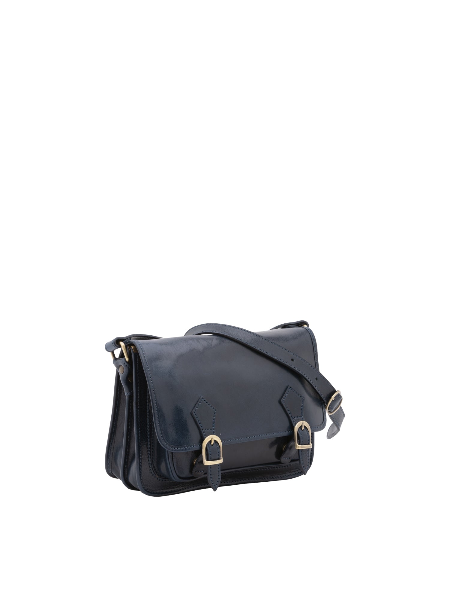 Borsa a tracolla da donna 100% vera pelle 5529-Blu I Fratelli