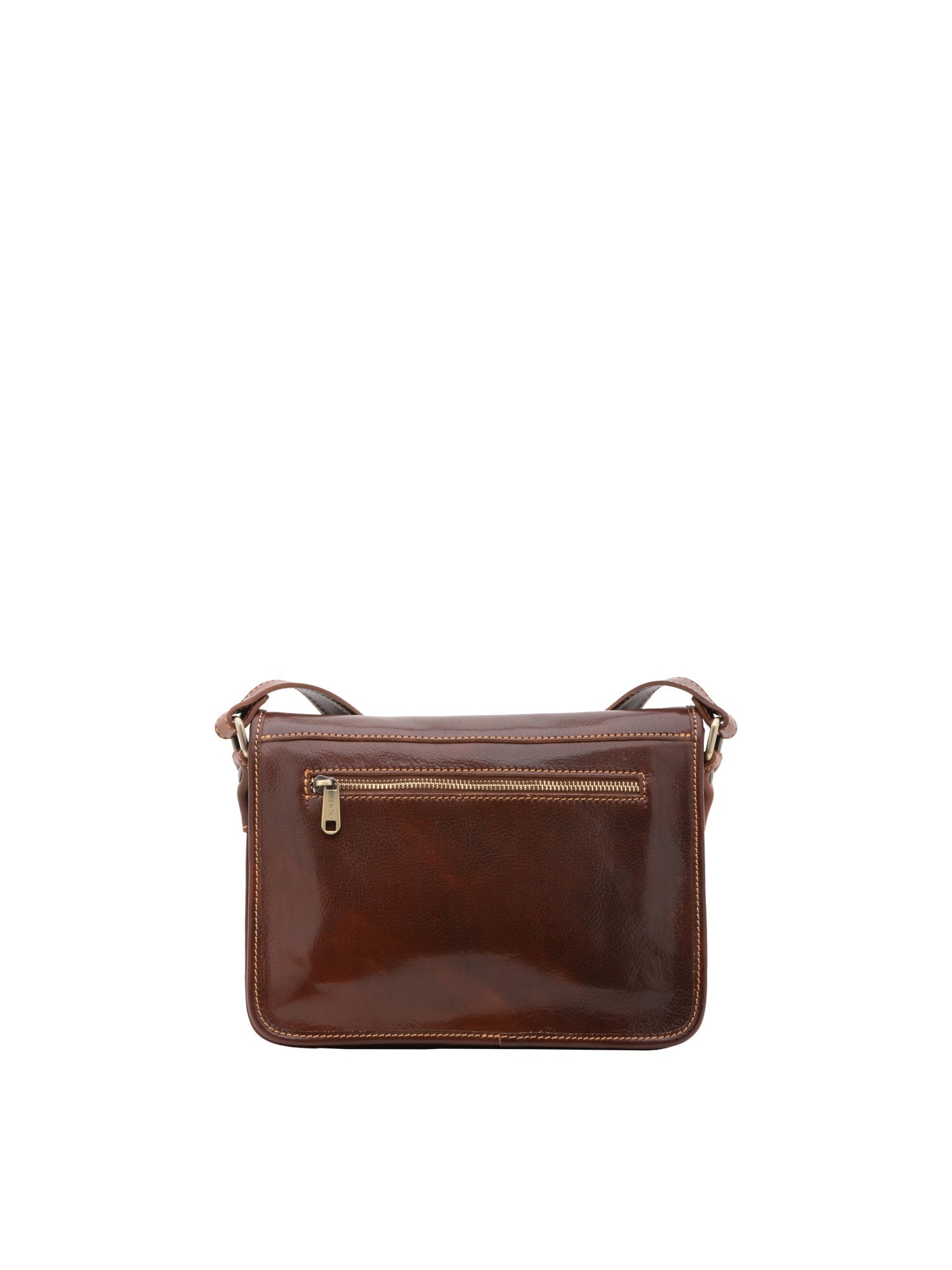 Borsa a tracolla da donna 100% vera pelle 5529-Marrone I Fratelli
