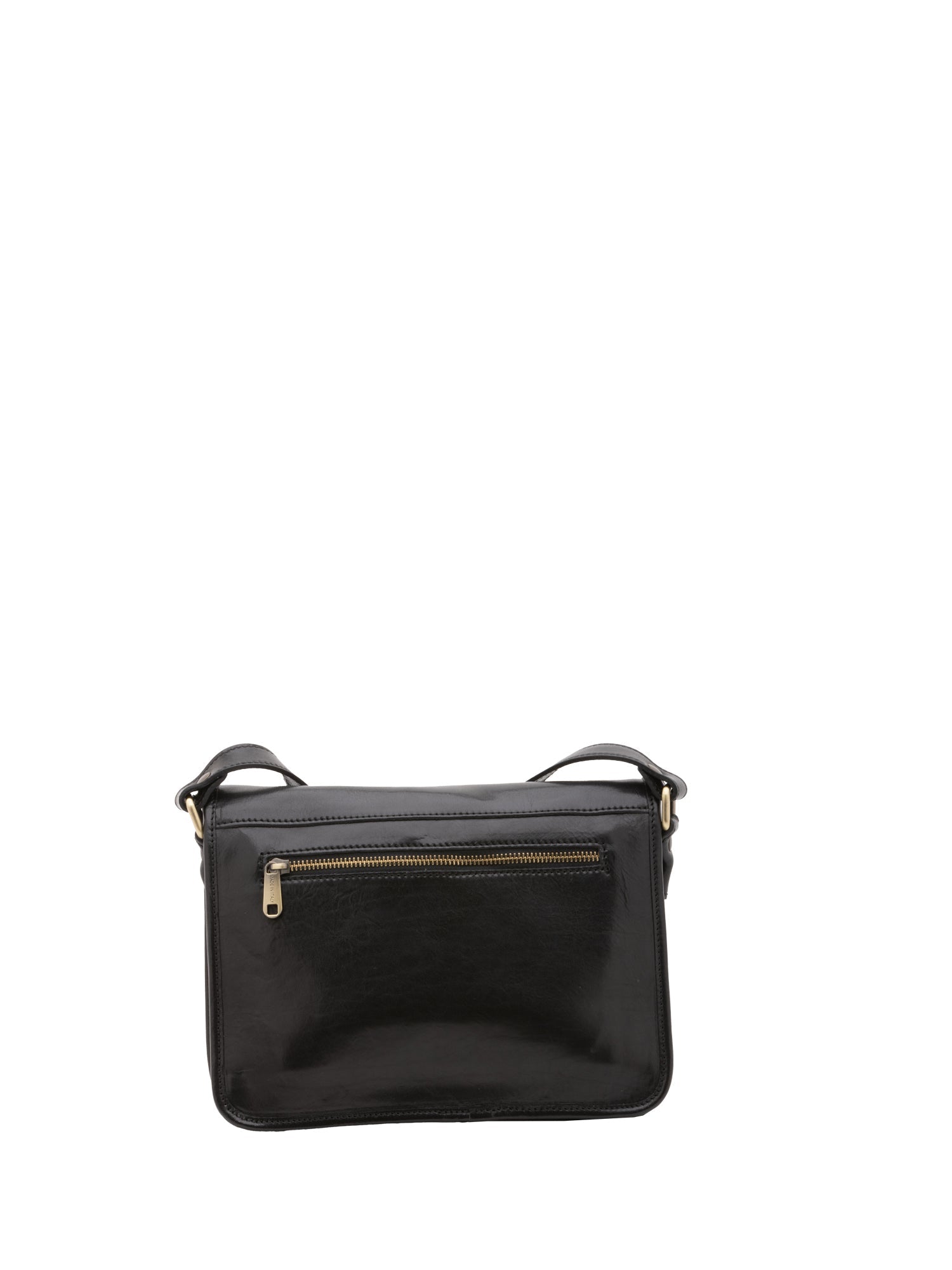 Borsa a tracolla da donna 100% vera pelle 5529-Nero I Fratelli