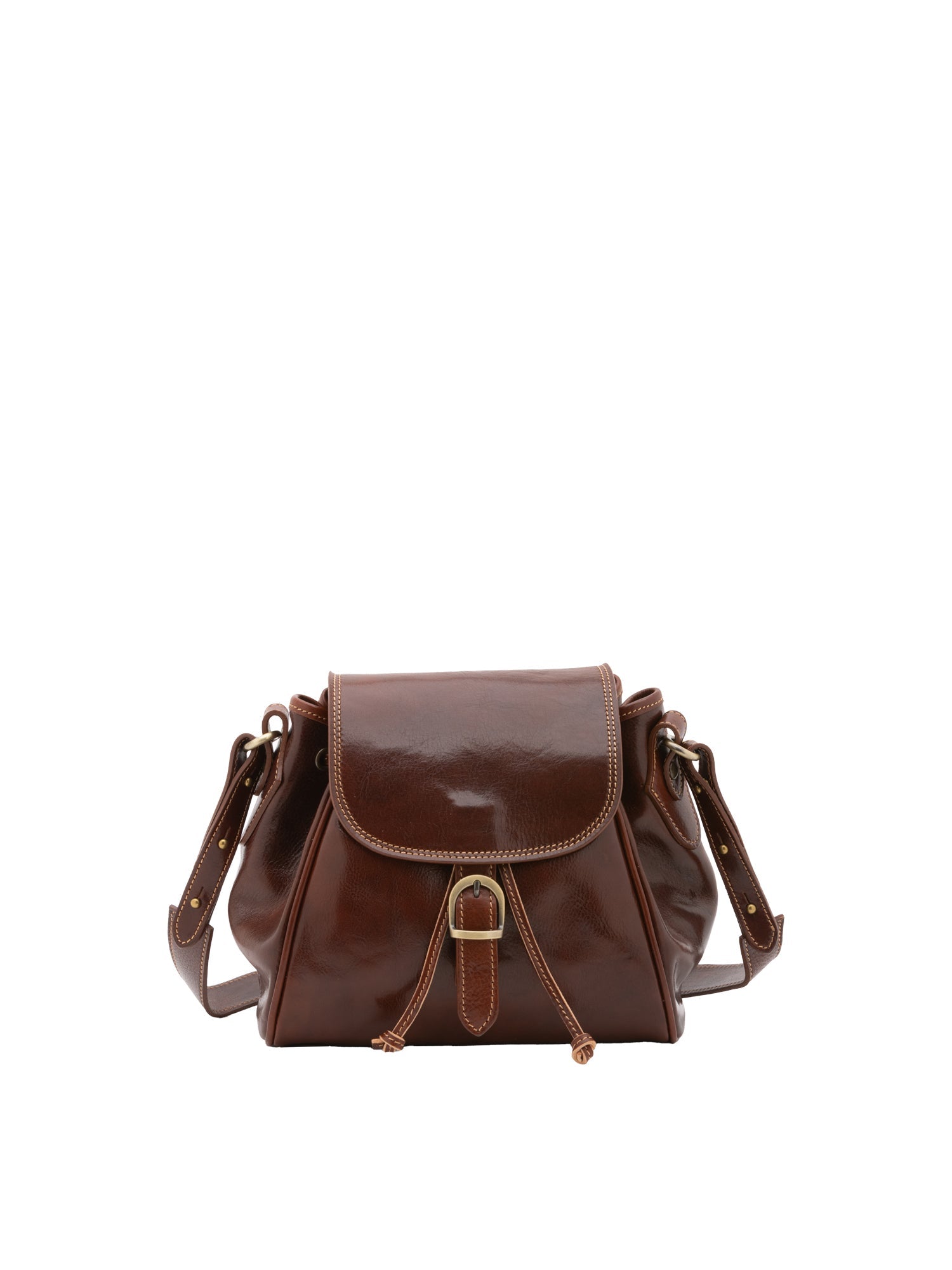 Borsa a secchiello da donna Vera pelle 5531-Marrone I Fratelli