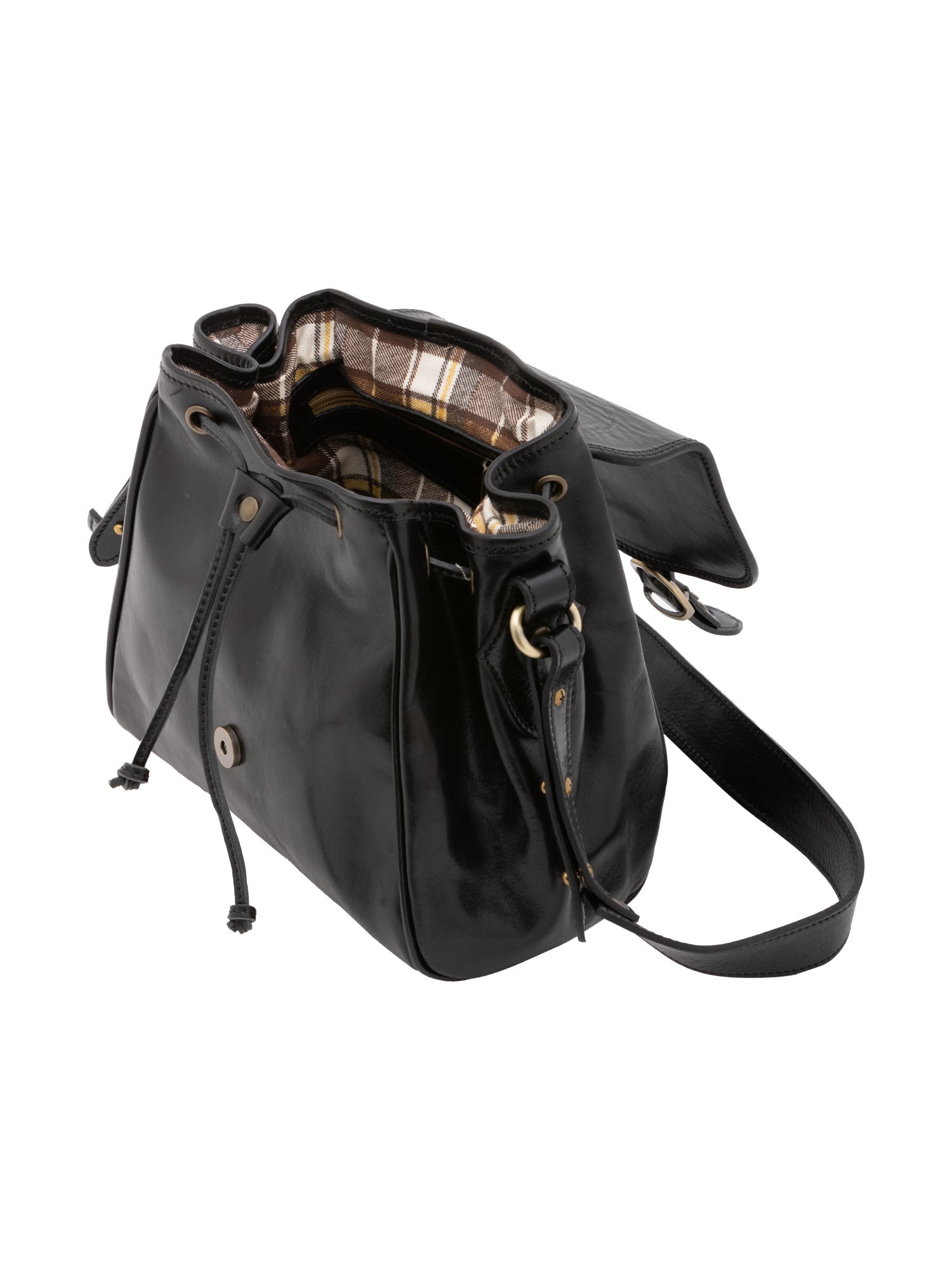 Borsa a secchiello da donna Vera pelle 5531-Nero I Fratelli