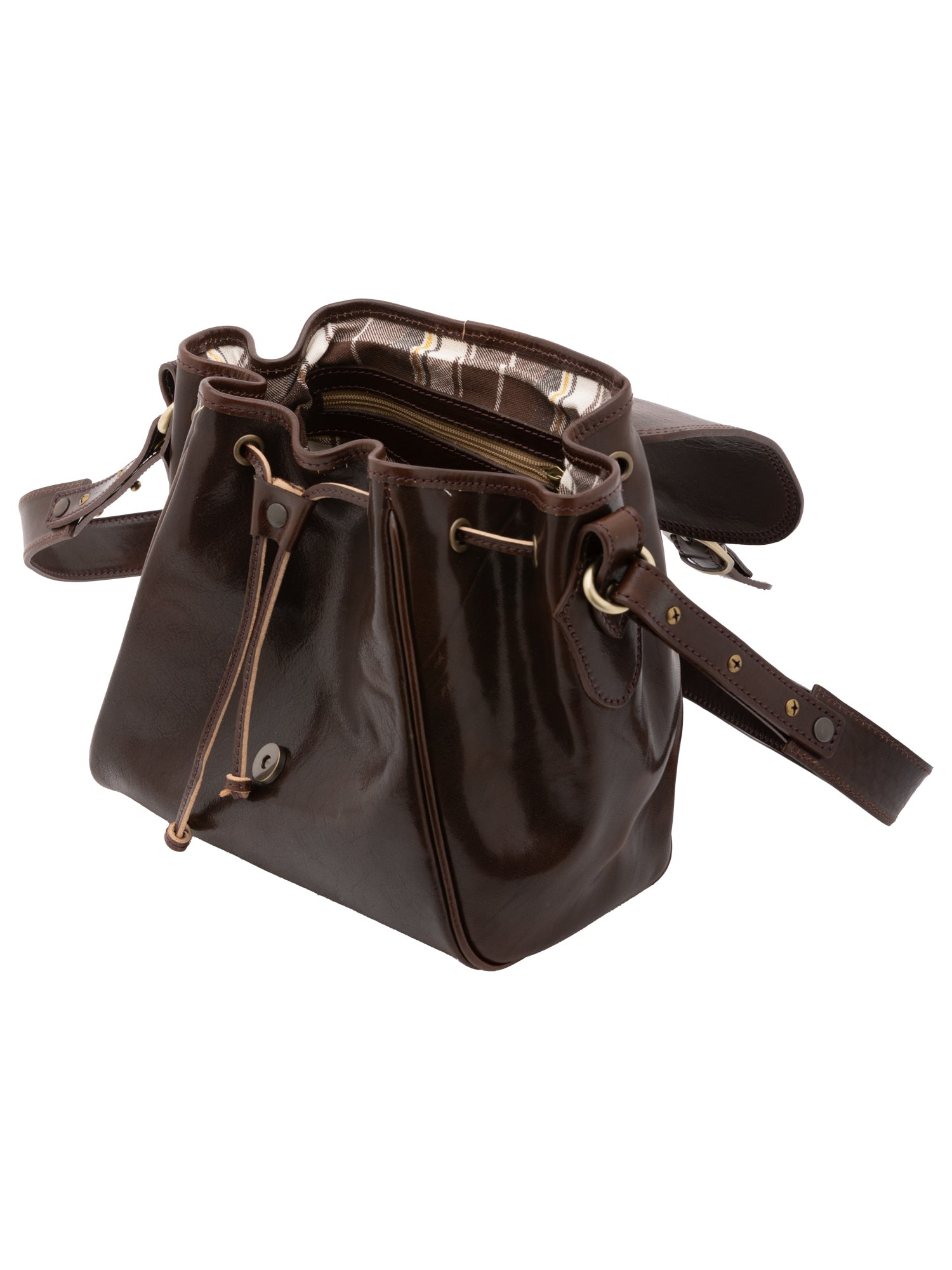 Borsa a secchiello da donna Vera pelle 5531-Tmoro I Fratelli