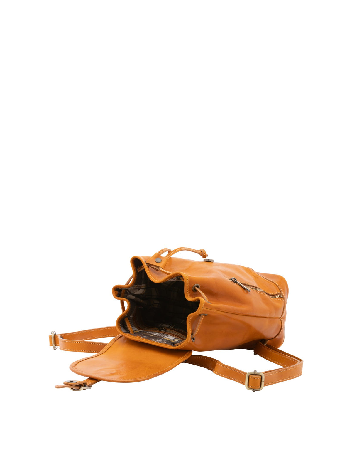 Borsa a spalla da donna Vera pelle 5532-Senape I Fratelli