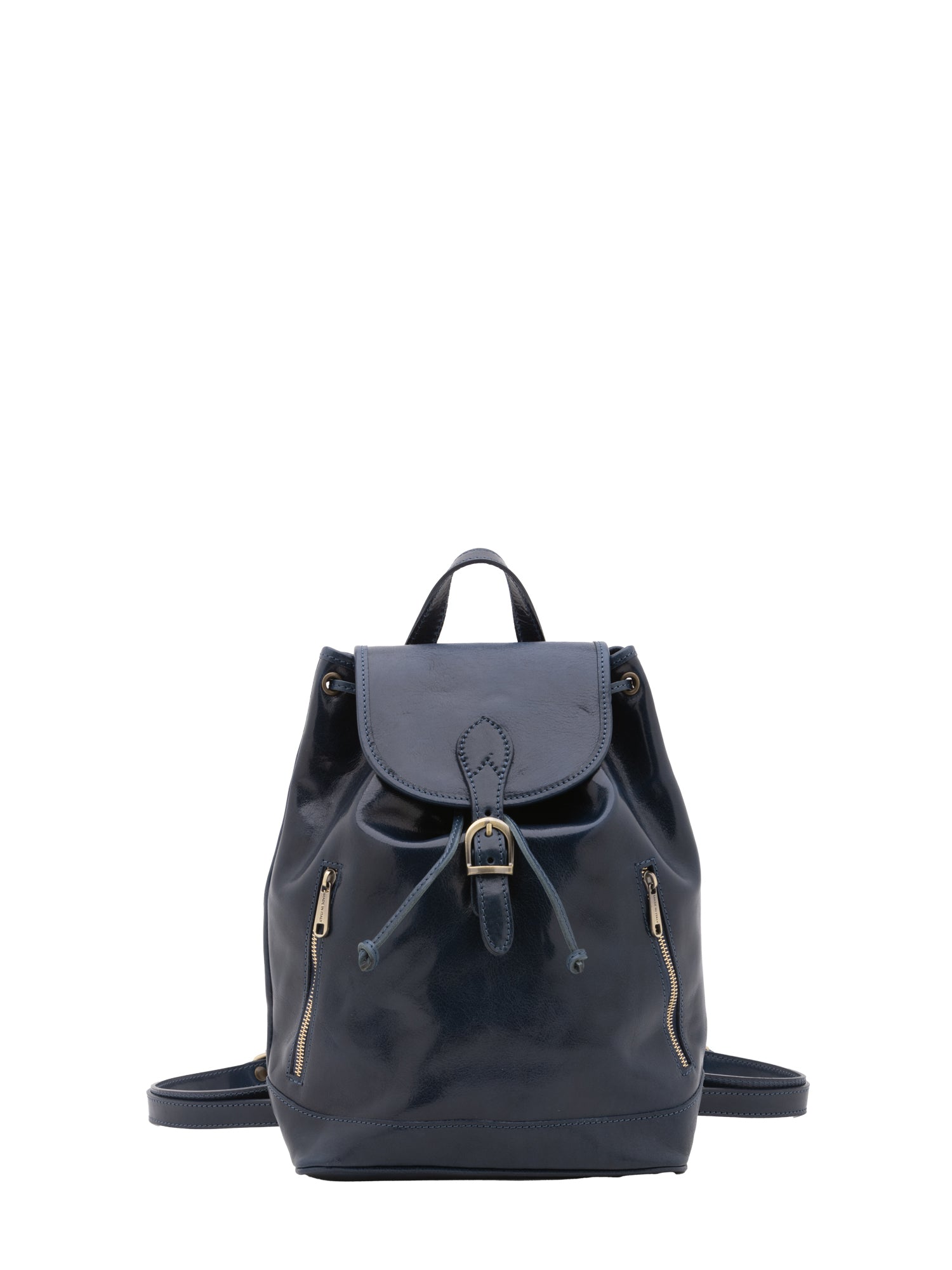 Borsa a spalla da donna 100% pelle artigianale 5533-Blu I Fratelli