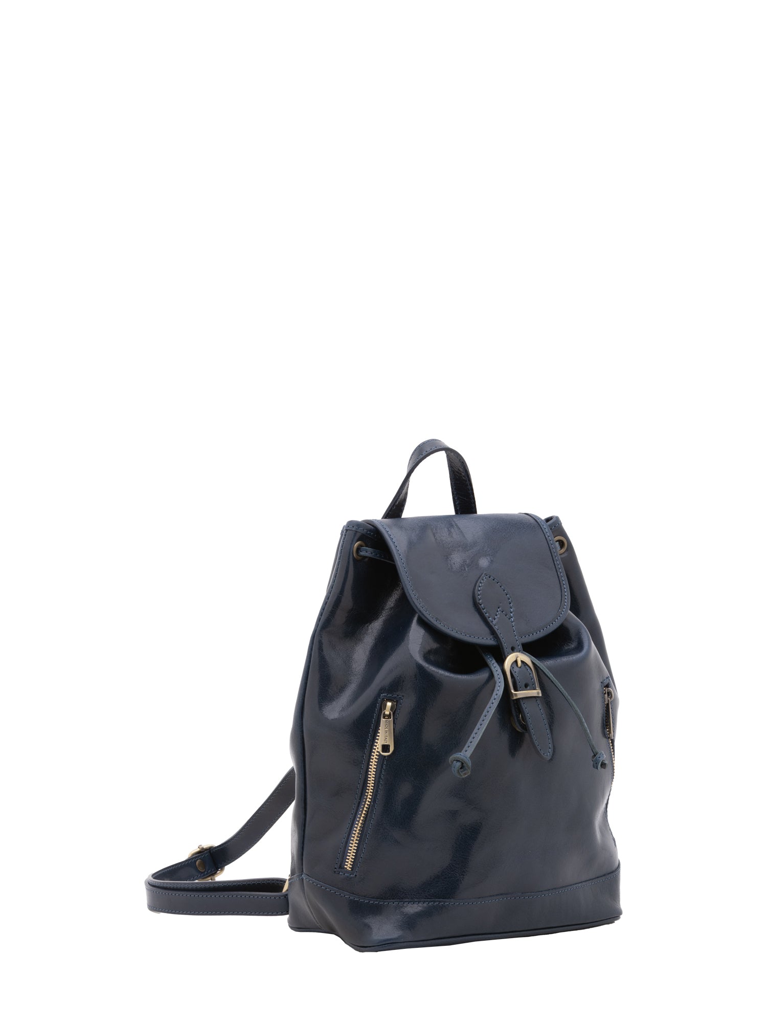 Borsa a spalla da donna 100% pelle artigianale 5533-Blu I Fratelli