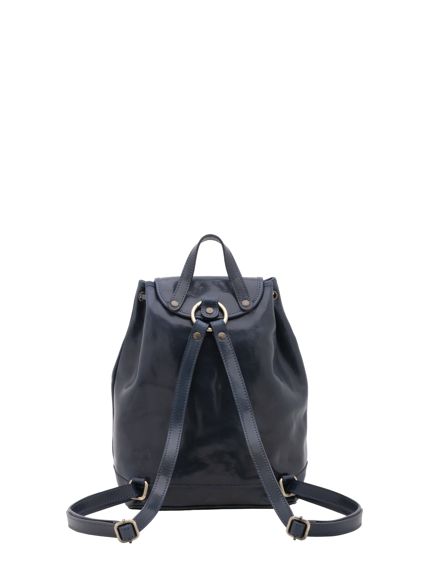 Borsa a spalla da donna 100% pelle artigianale 5533-Blu I Fratelli