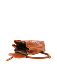 Borsa a spalla da donna 100% pelle artigianale 5533-Cognac I Fratelli