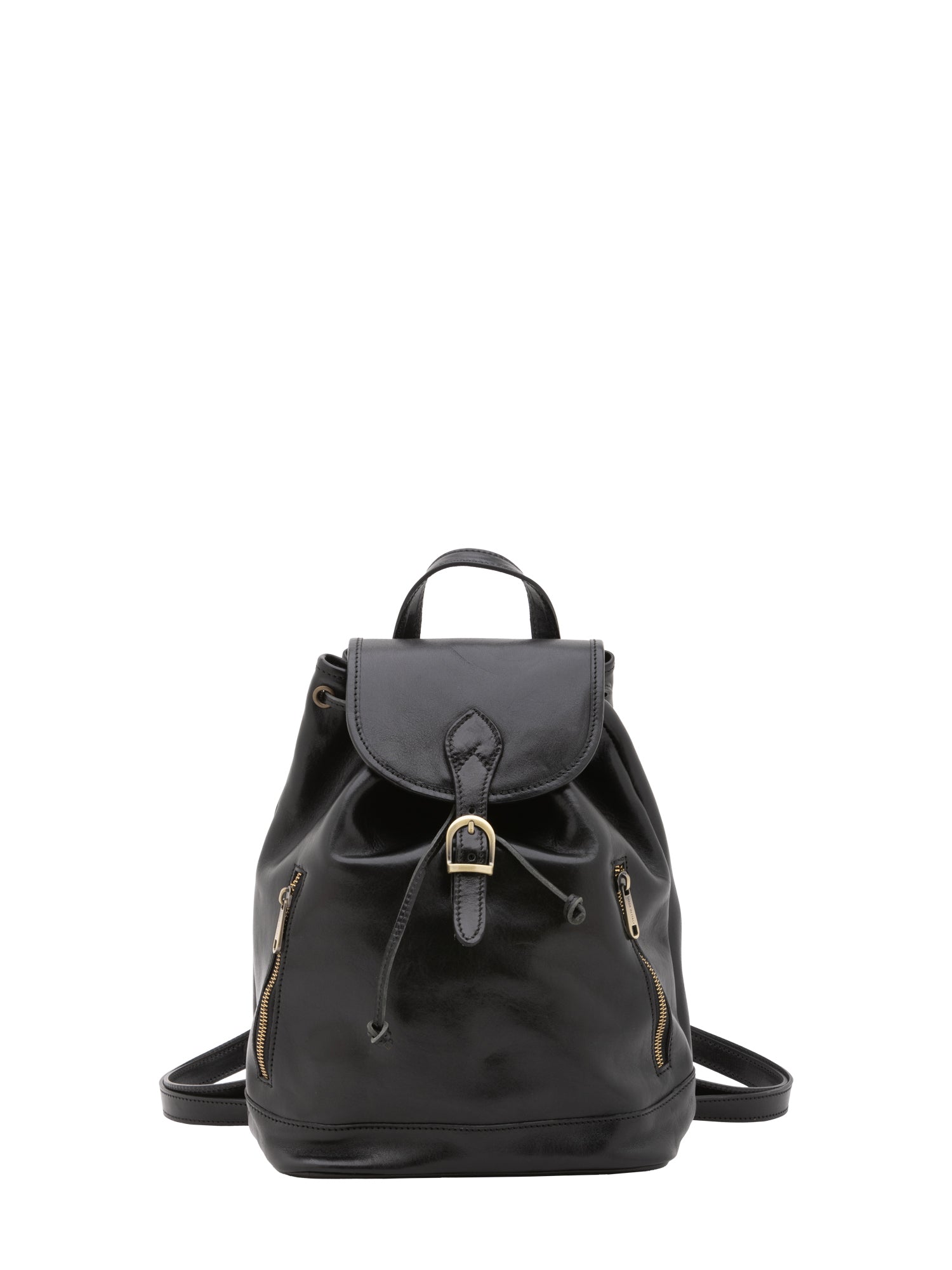 Borsa a spalla da donna 100% pelle artigianale 5533-Nero I Fratelli