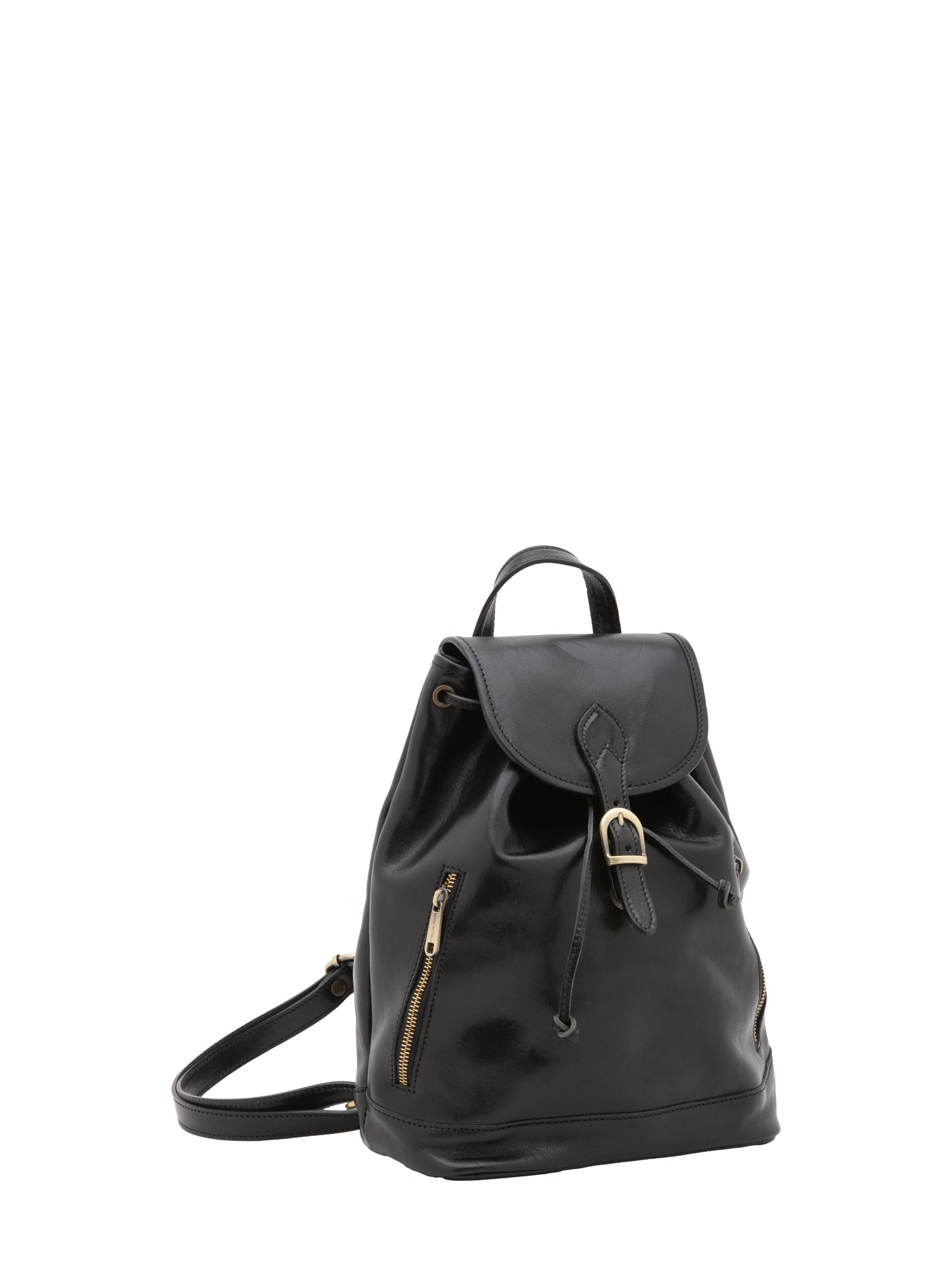 Borsa a spalla da donna 100% pelle artigianale 5533-Nero I Fratelli