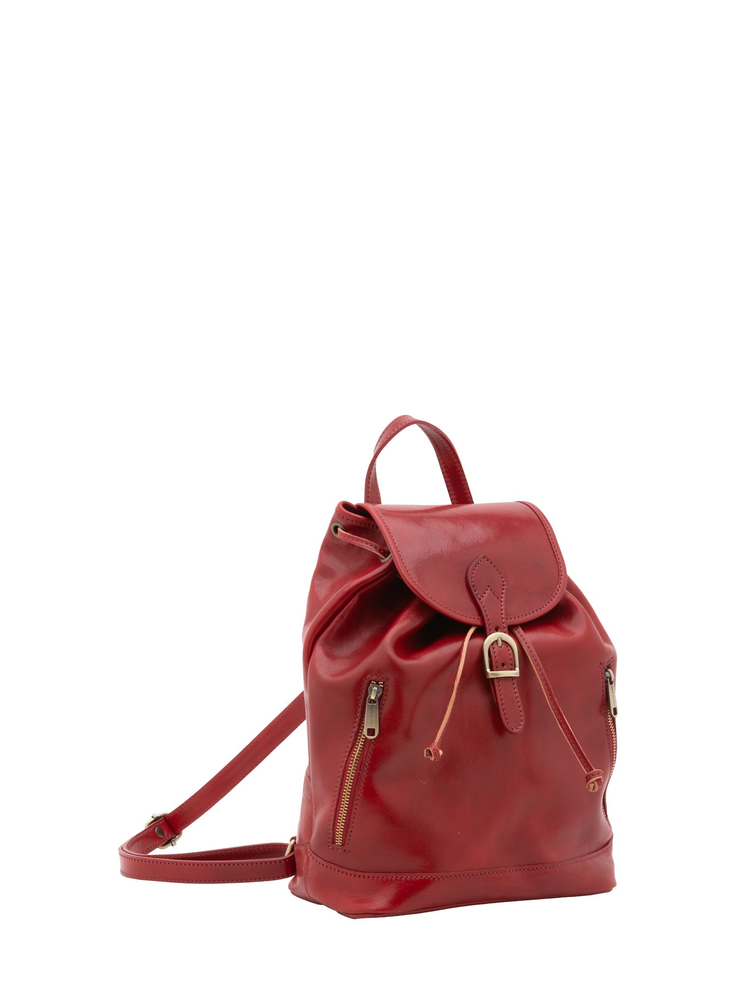 Borsa a spalla da donna 100% pelle artigianale 5533-Rosso I Fratelli