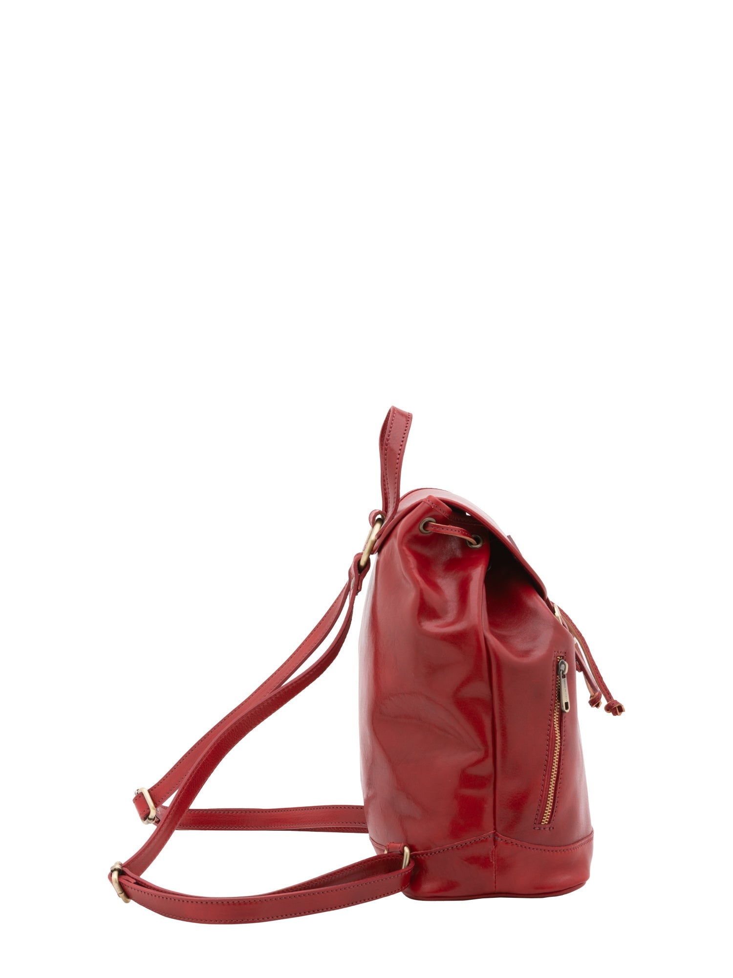Borsa a spalla da donna 100% pelle artigianale 5533-Rosso I Fratelli