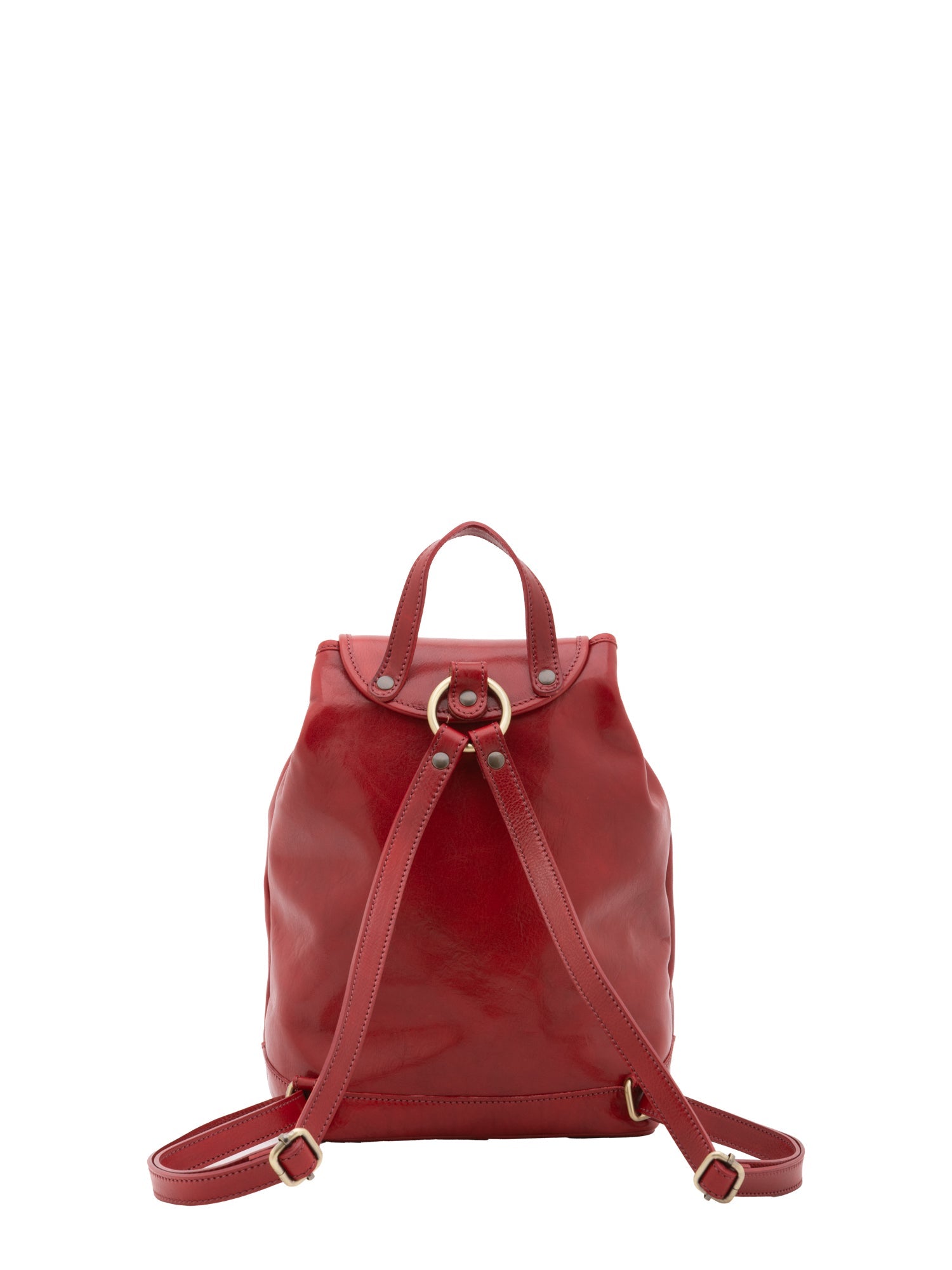Borsa a spalla da donna 100% pelle artigianale 5533-Rosso I Fratelli