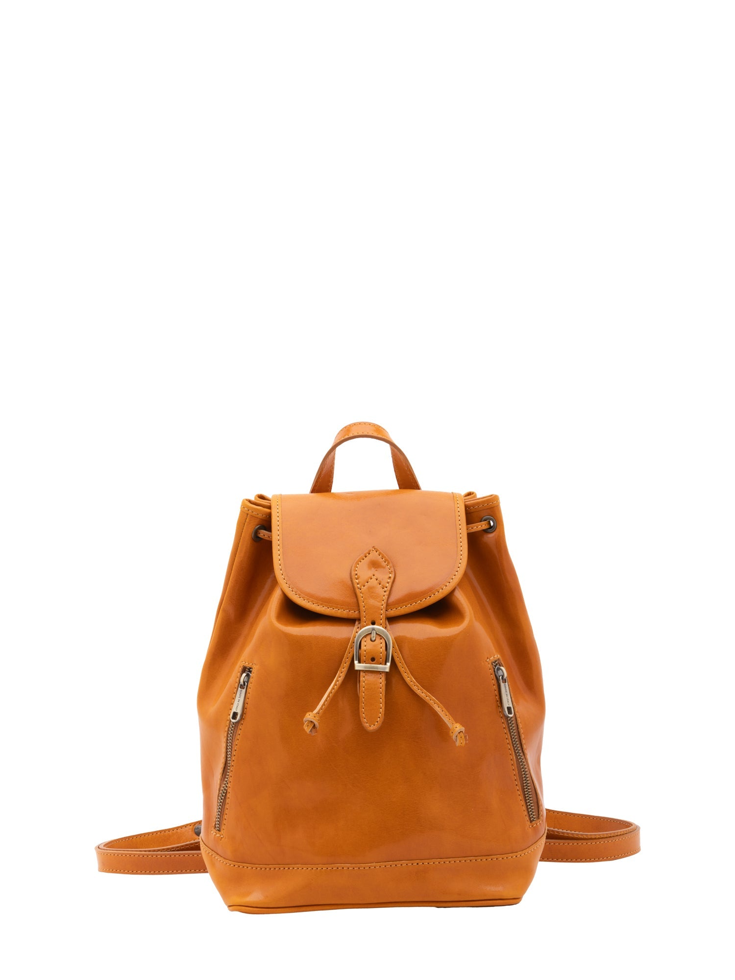 Borsa a spalla da donna 100% pelle artigianale 5533-Senape I Fratelli