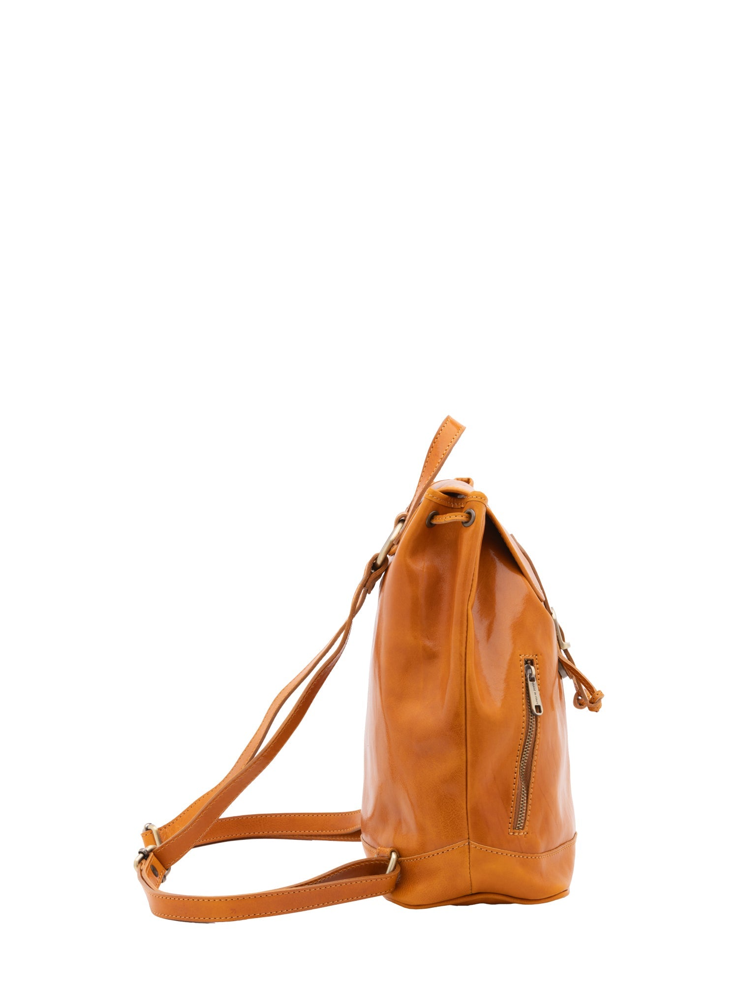 Borsa a spalla da donna 100% pelle artigianale 5533-Senape I Fratelli
