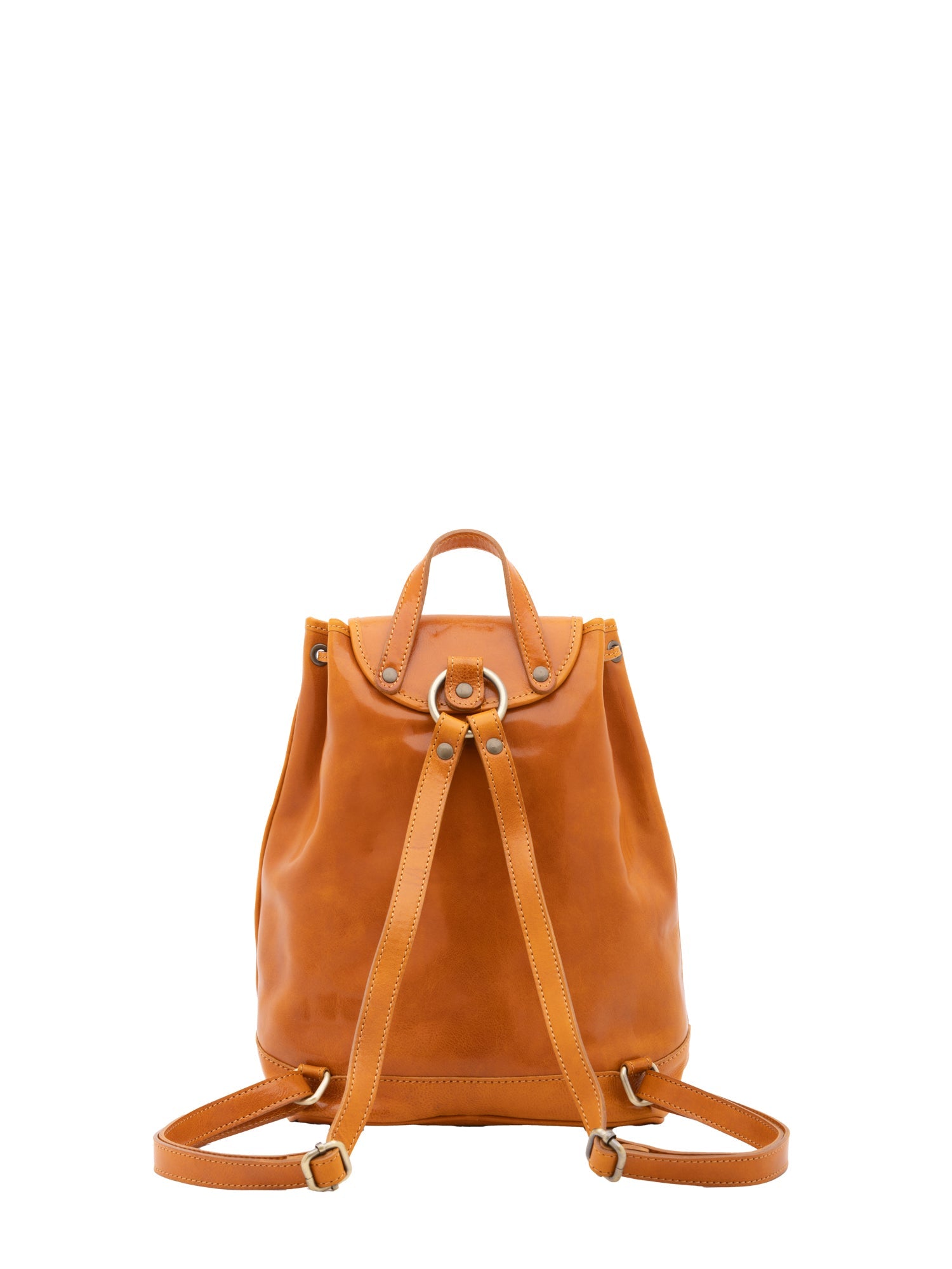 Borsa a spalla da donna 100% pelle artigianale 5533-Senape I Fratelli