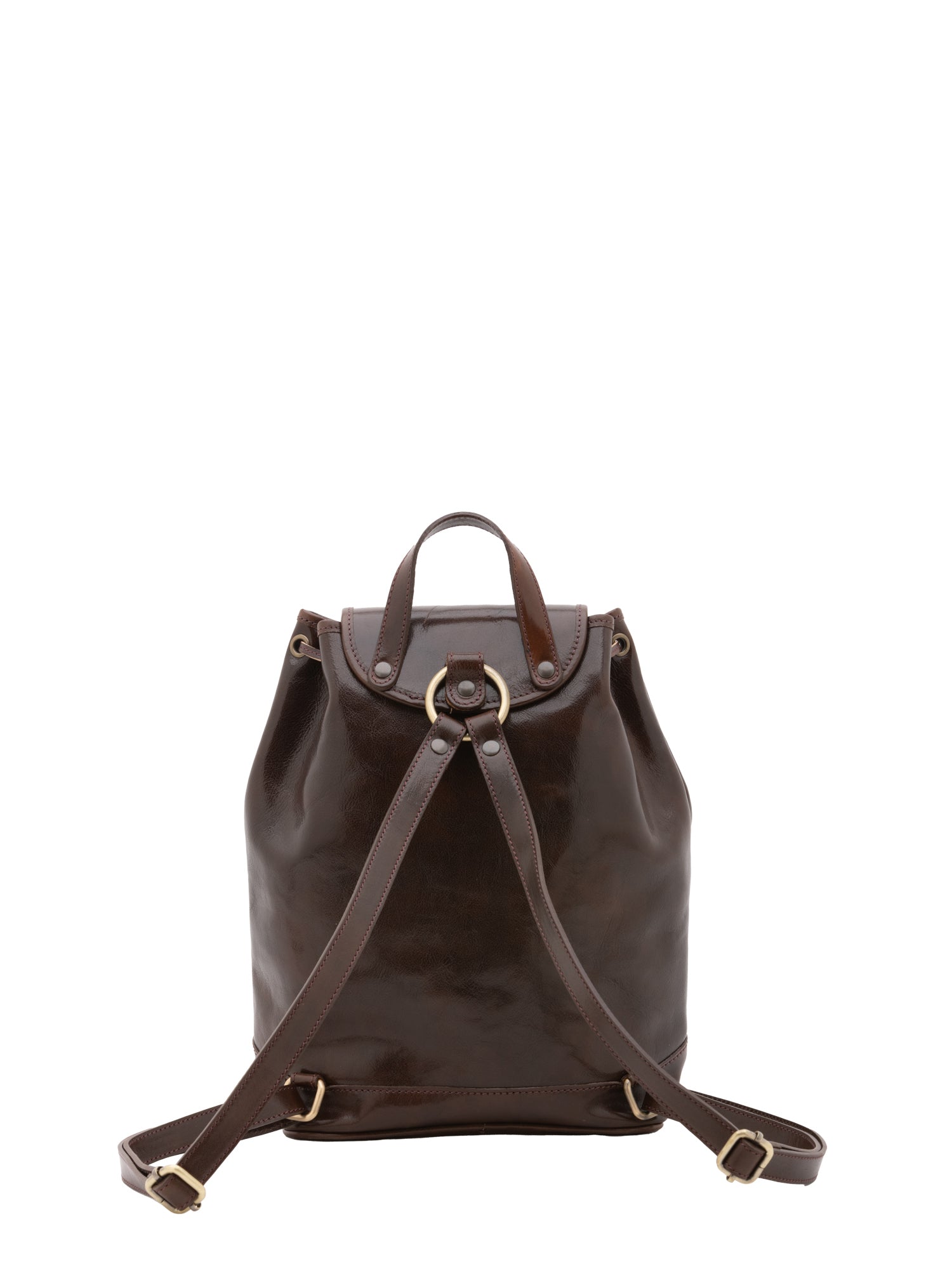 Borsa a spalla da donna 100% pelle artigianale 5533-Tmoro I Fratelli