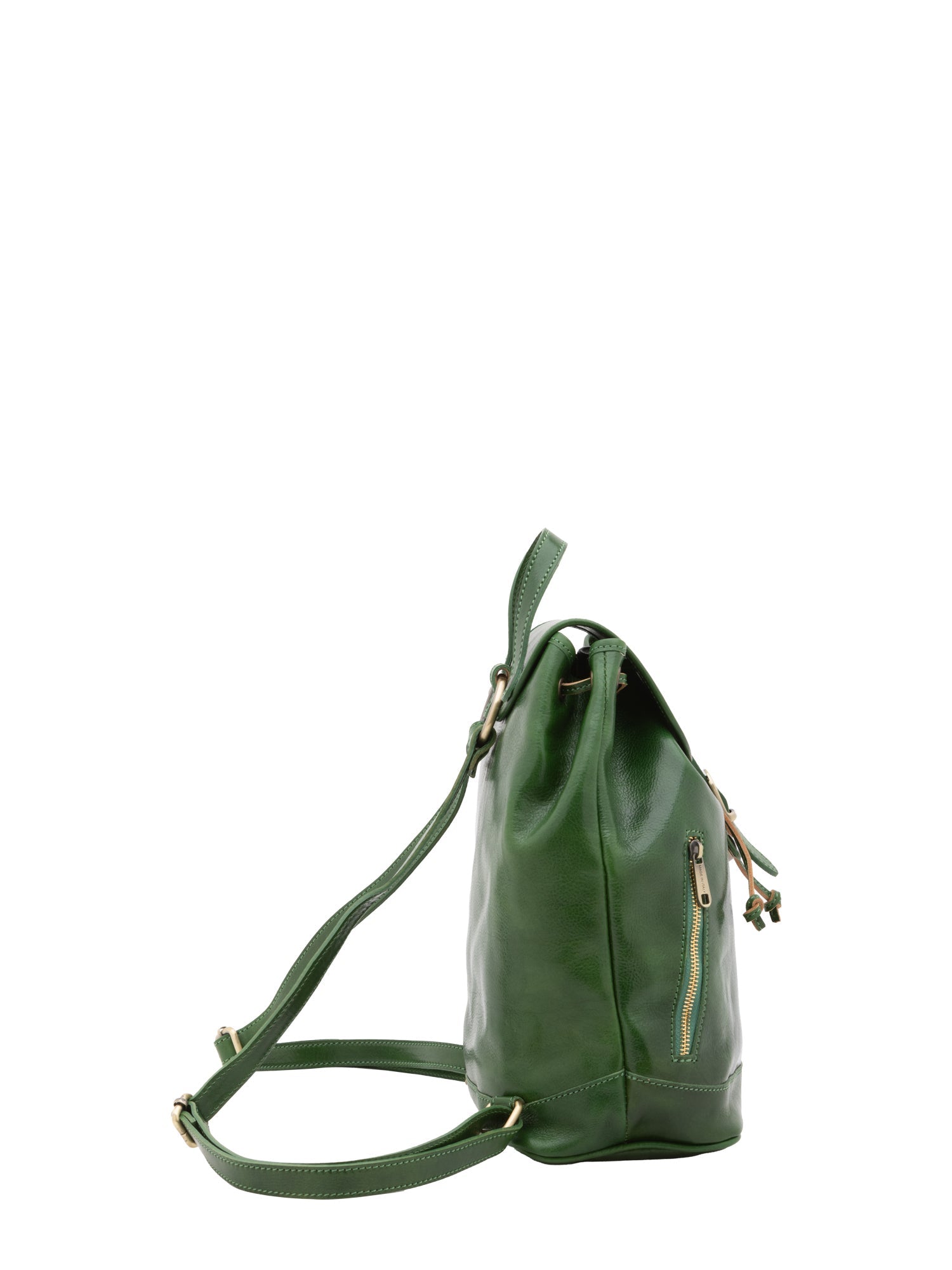 Borsa a spalla da donna 100% pelle artigianale 5533-Verde I Fratelli