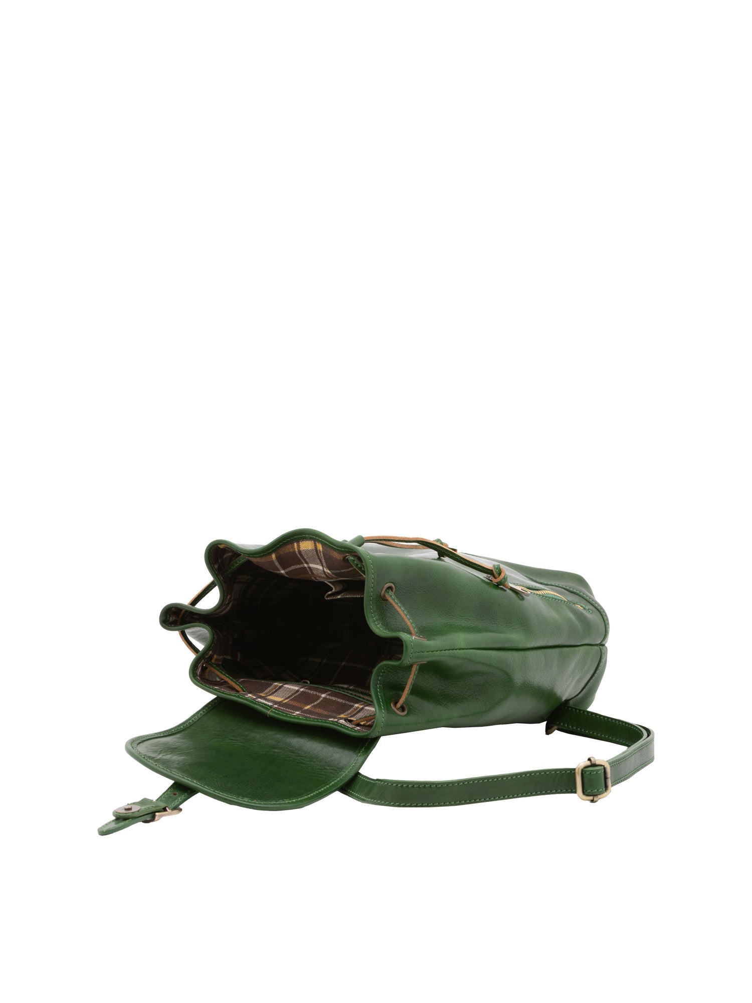 Borsa a spalla da donna 100% pelle artigianale 5533-Verde I Fratelli