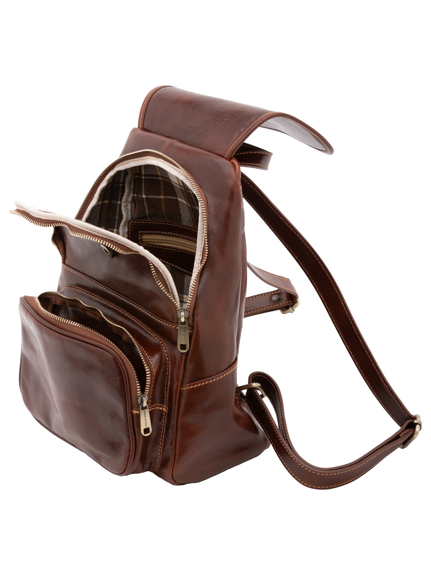 Borsa a spalla da donna Vera pelle 5534-Marrone I Fratelli