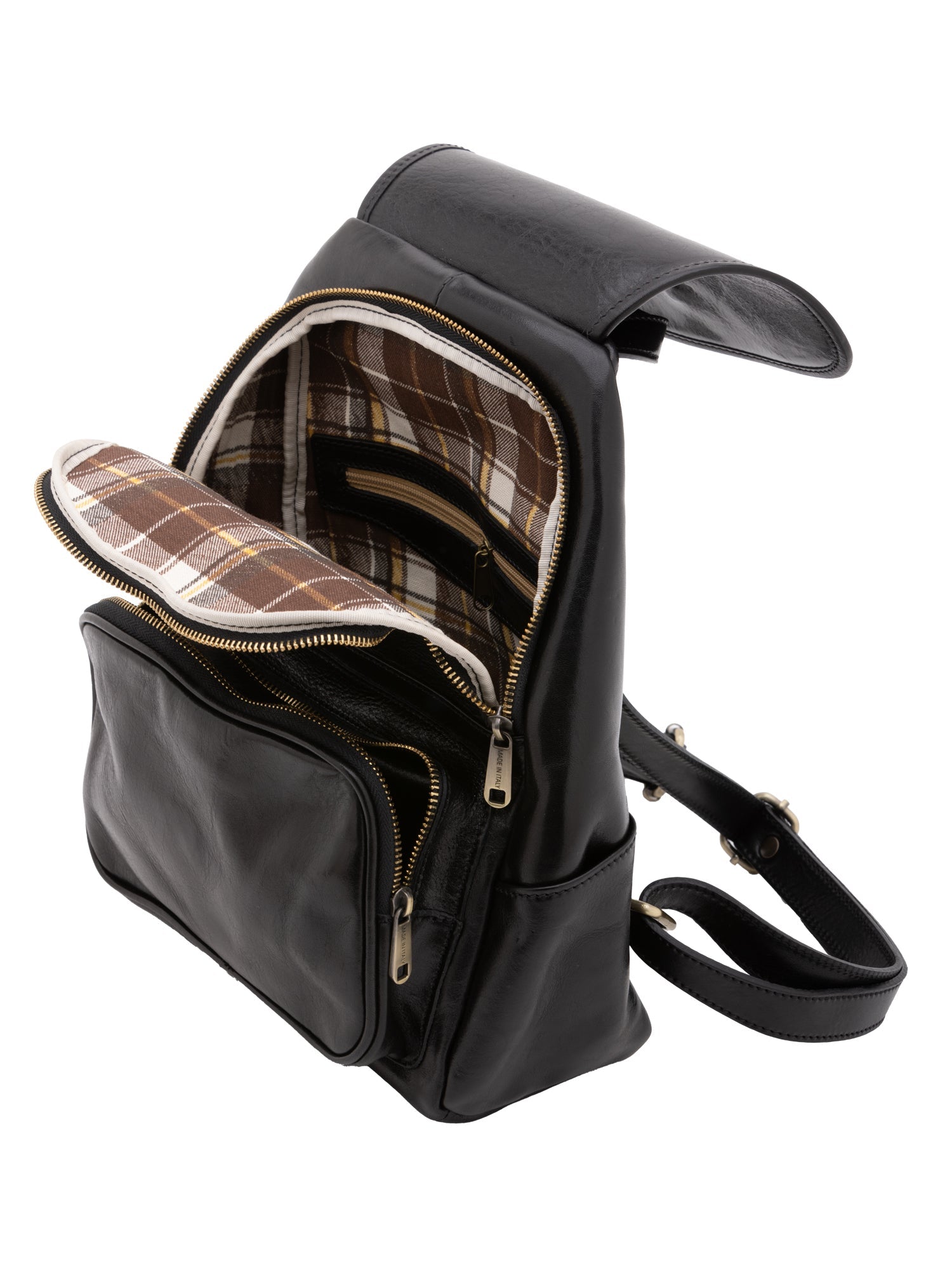 Borsa a spalla da donna Vera pelle 5534-Nero I Fratelli