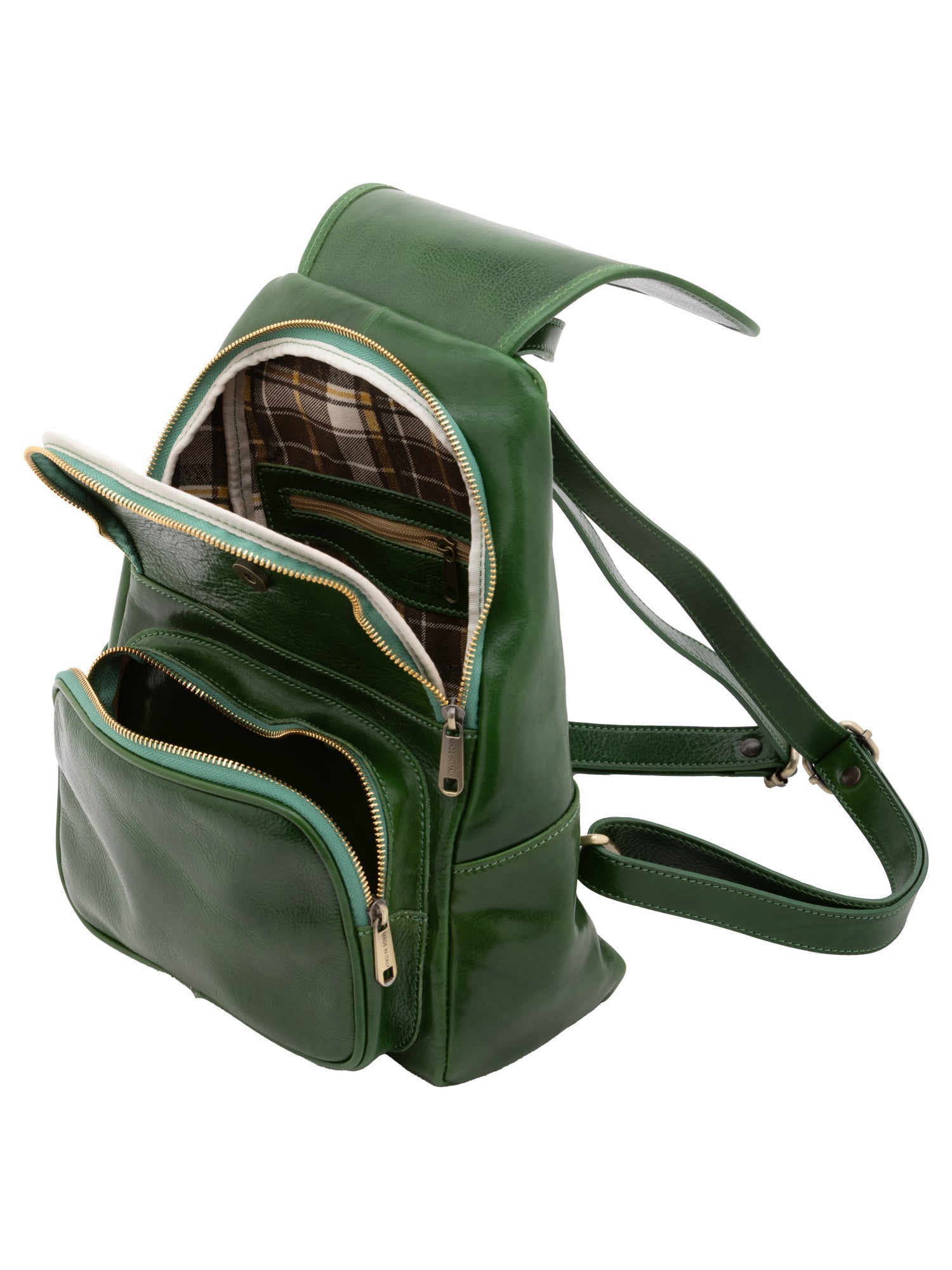 Borsa a spalla da donna Vera pelle 5534-Verde I Fratelli