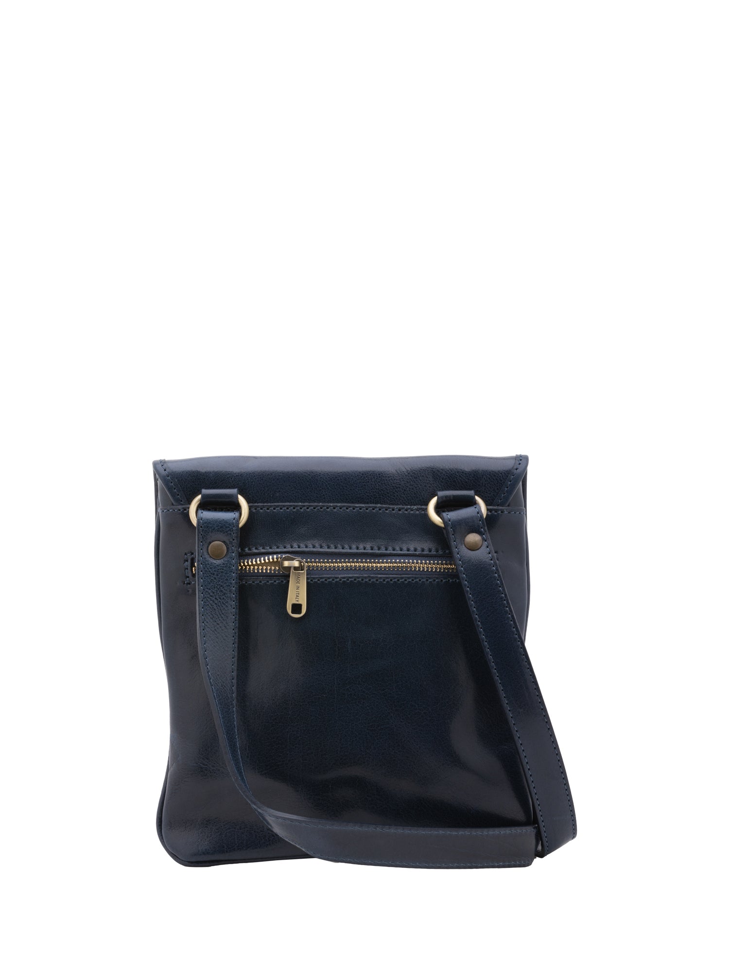 Borsa a tracolla da uomo in vera pelle Made in Italy 5535-Blu I Fratelli