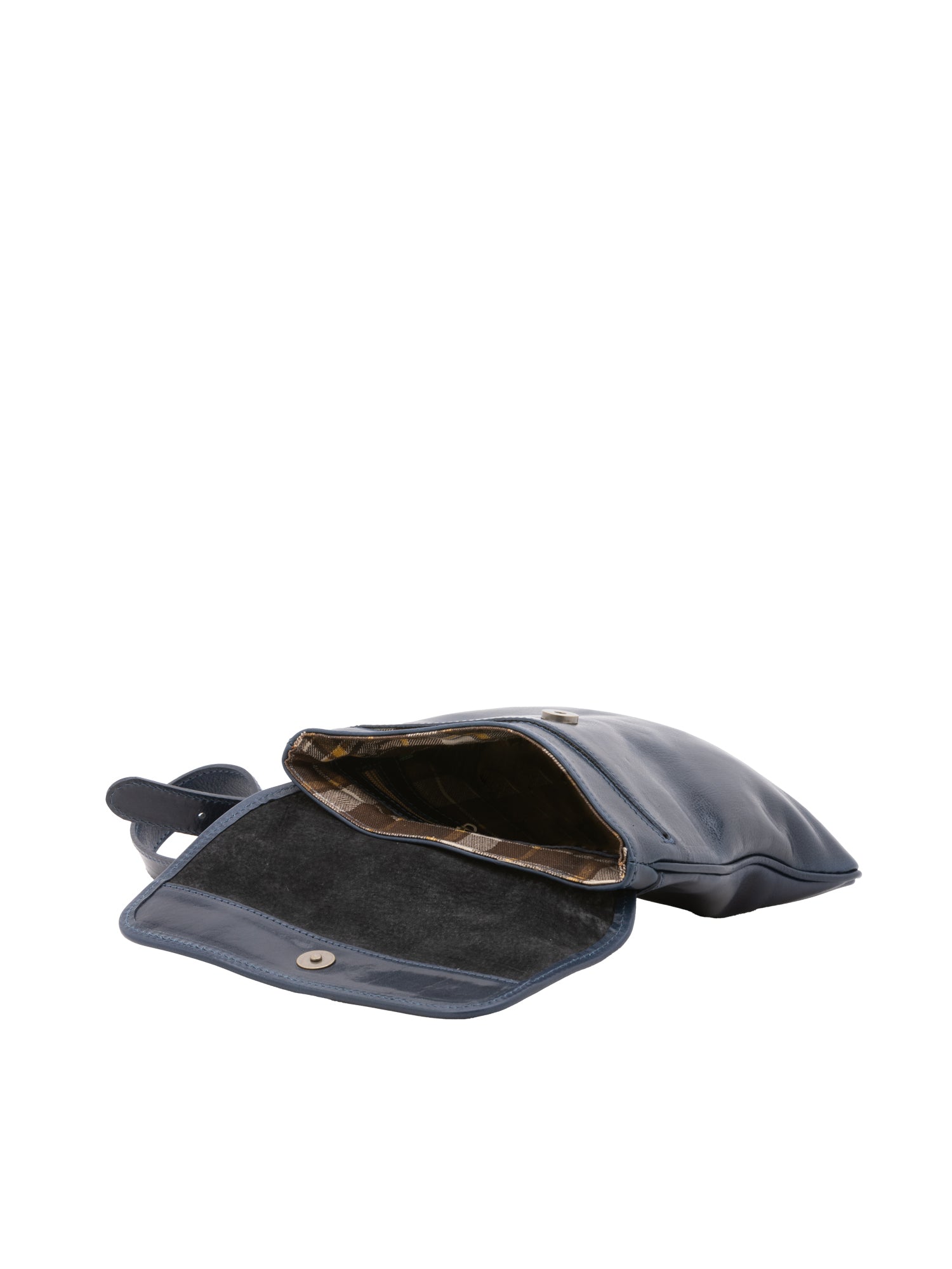 Borsa a tracolla da uomo in vera pelle Made in Italy 5535-Blu I Fratelli