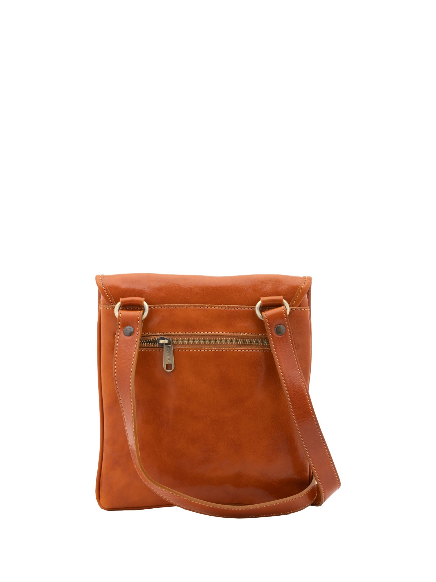 Borsa a tracolla da uomo in vera pelle Made in Italy 5535-Cognac I Fratelli