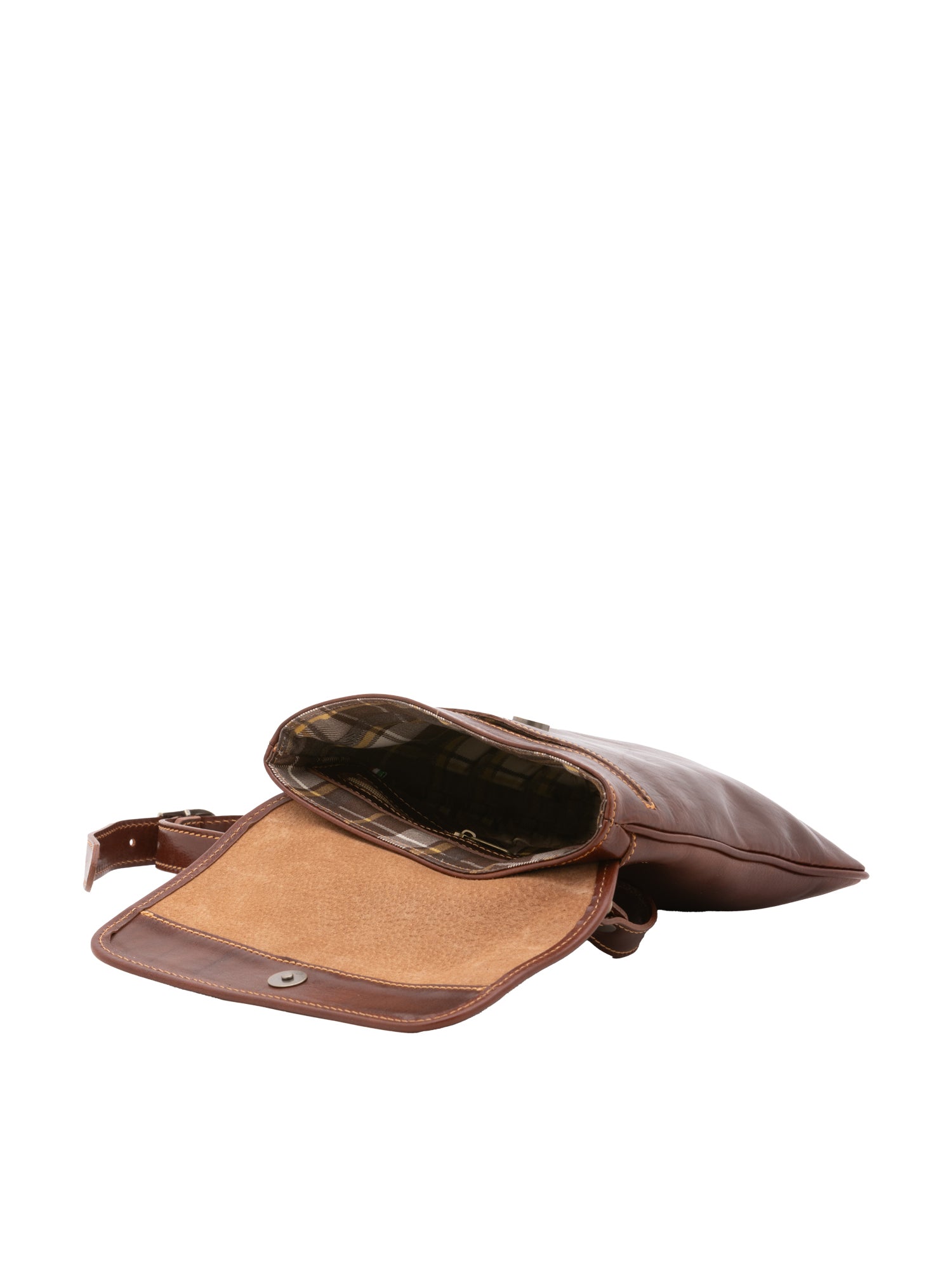 Borsa a tracolla da uomo in vera pelle Made in Italy 5535-Marrone I Fratelli