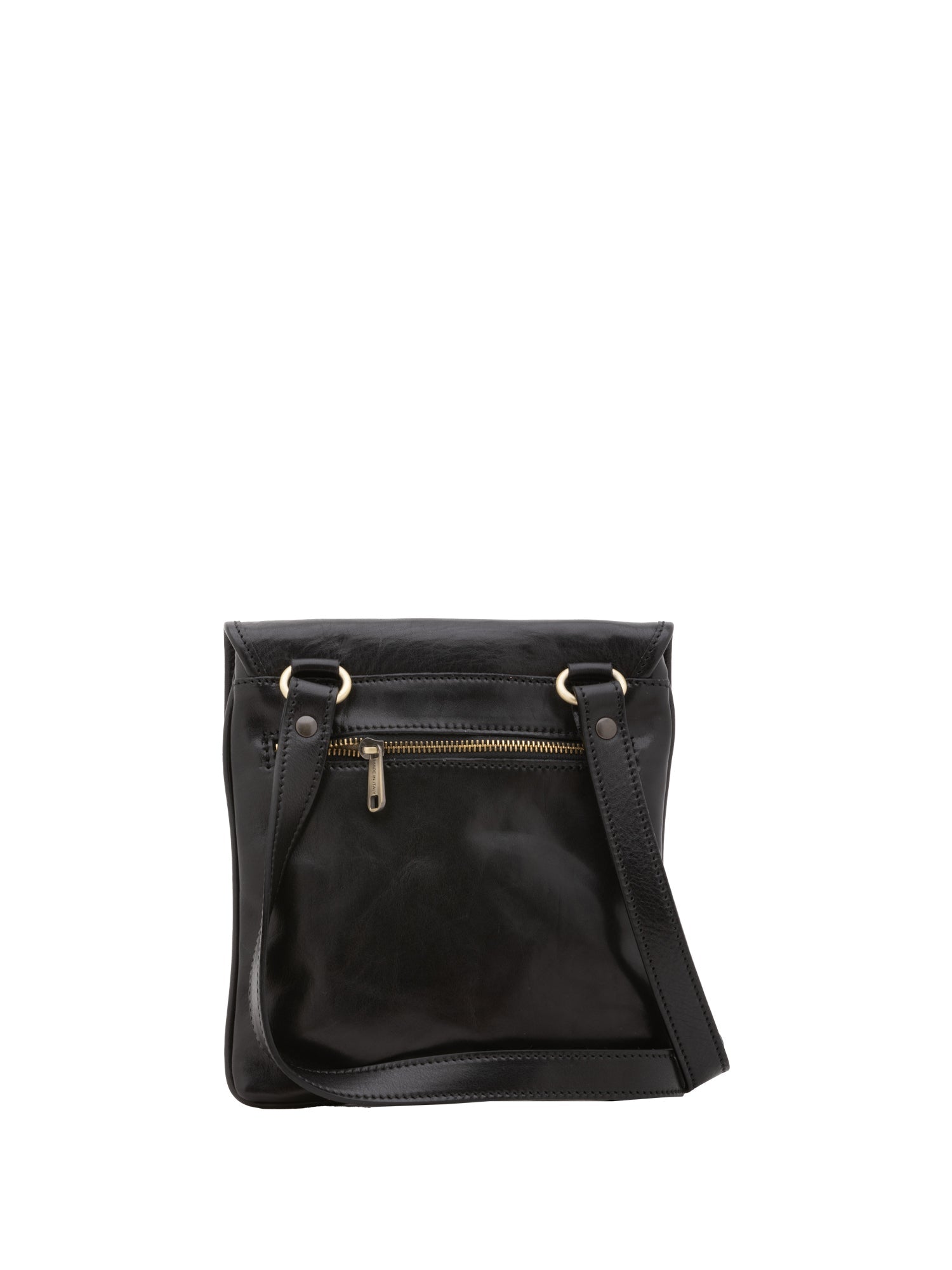 Borsa a tracolla da uomo in vera pelle Made in Italy 5535-Nero I Fratelli