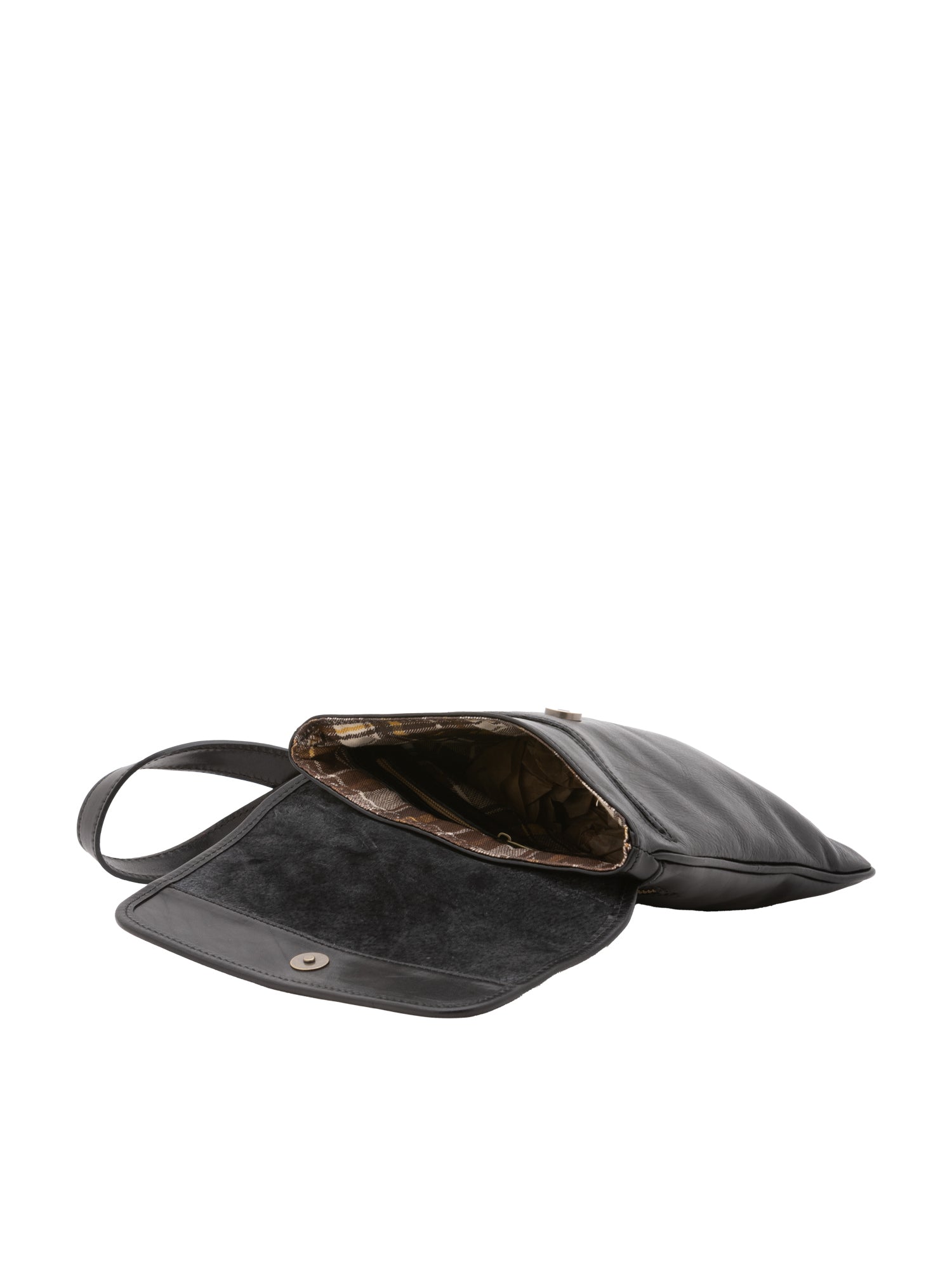 Borsa a tracolla da uomo in vera pelle Made in Italy 5535-Nero I Fratelli