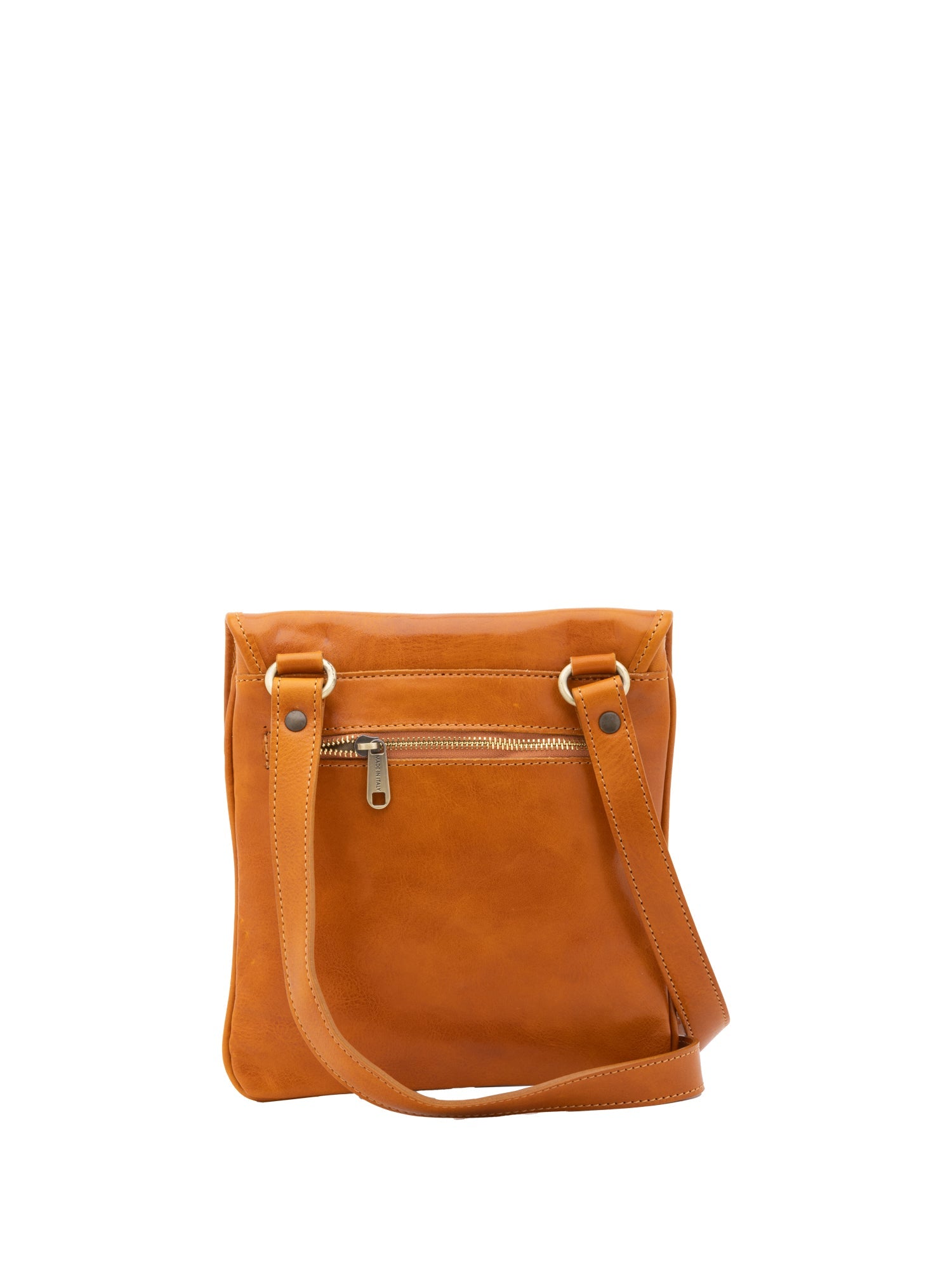 Borsa a tracolla da uomo in vera pelle Made in Italy 5535-Senape I Fratelli
