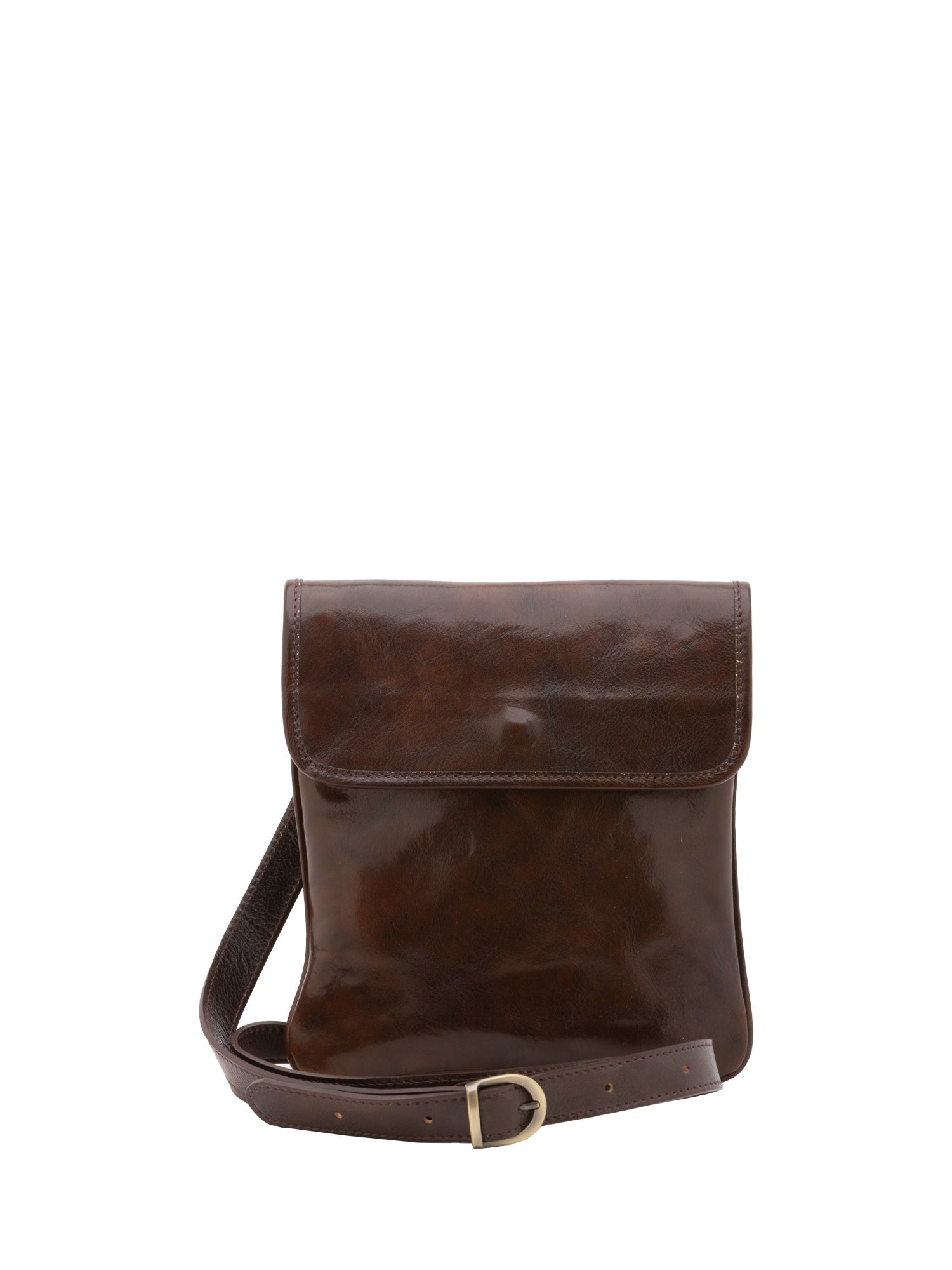 Borsa a tracolla da uomo in vera pelle Made in Italy 5535-Tmoro I Fratelli