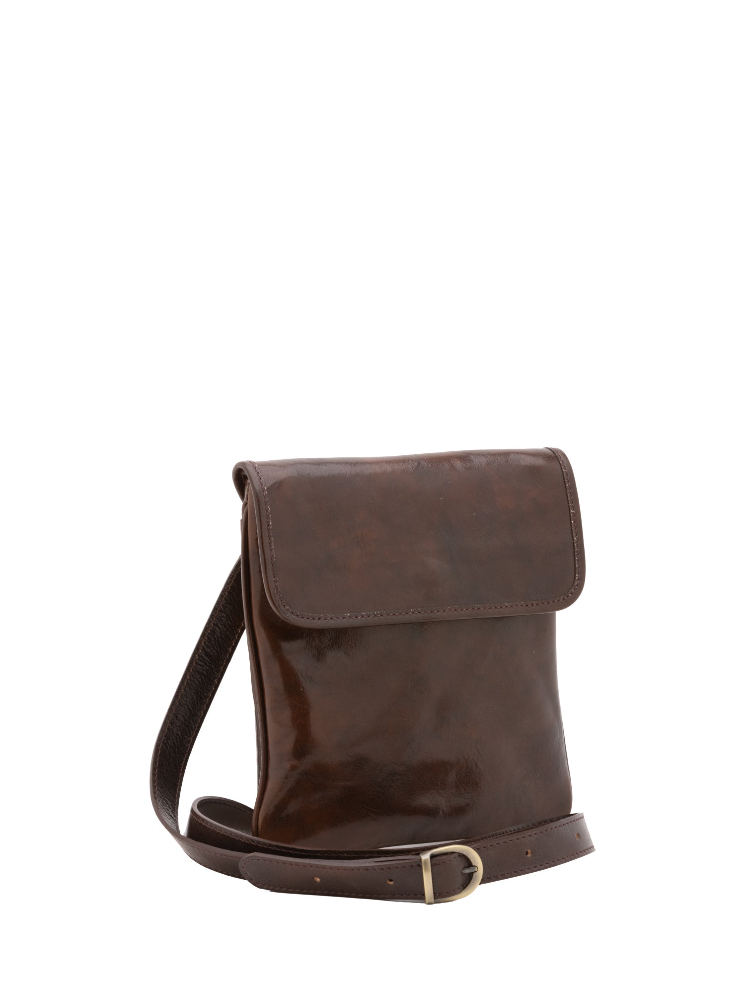 Borsa a tracolla da uomo in vera pelle Made in Italy 5535-Tmoro I Fratelli