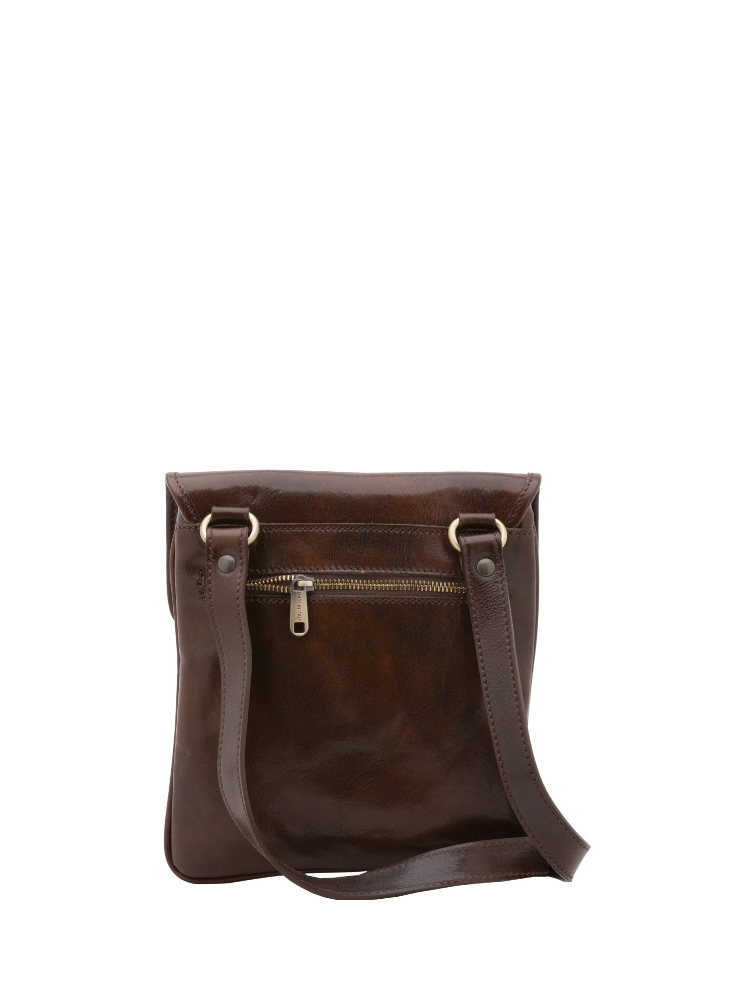 Borsa a tracolla da uomo in vera pelle Made in Italy 5535-Tmoro I Fratelli