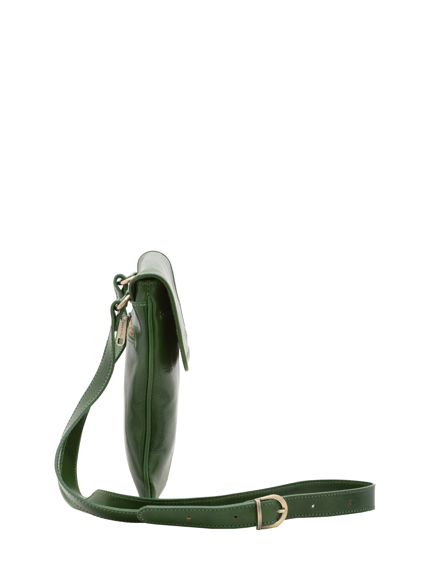 Borsa a tracolla da uomo in vera pelle Made in Italy 5535-Verde I Fratelli