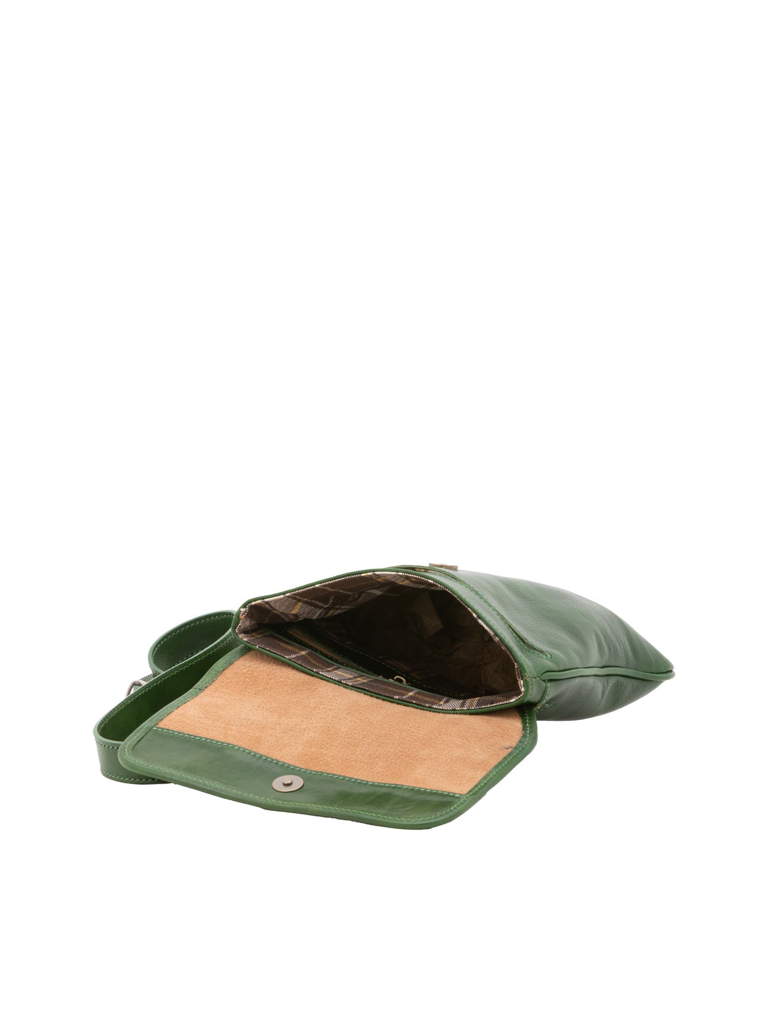 Borsa a tracolla da uomo in vera pelle Made in Italy 5535-Verde I Fratelli