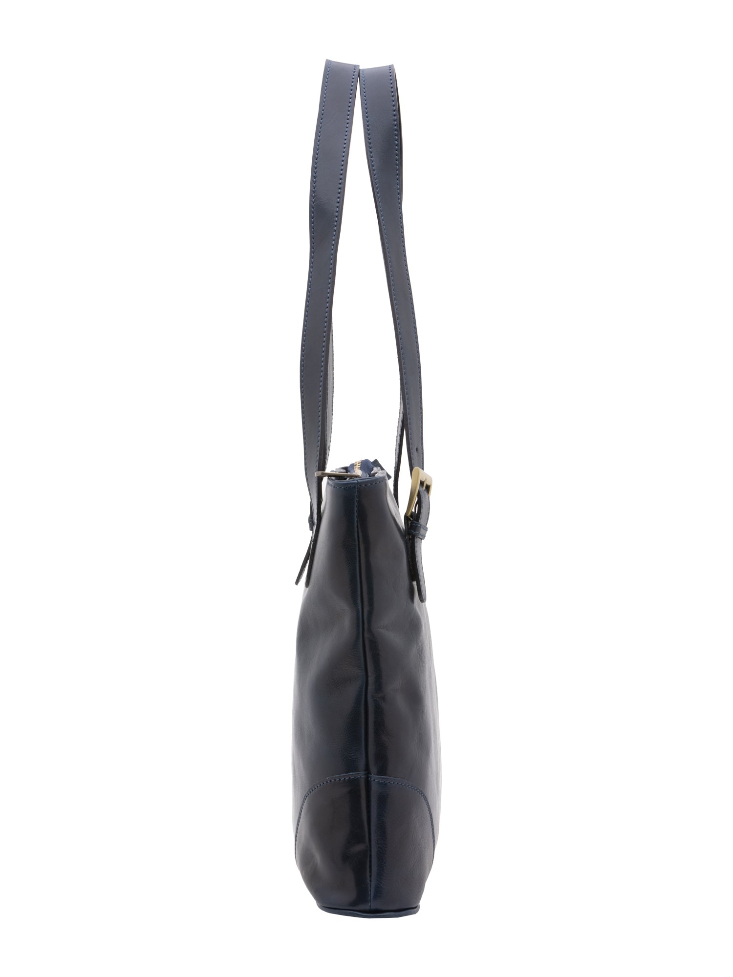 Borsa a spalla da donna 100% pelle 5536-Blu I Fratelli