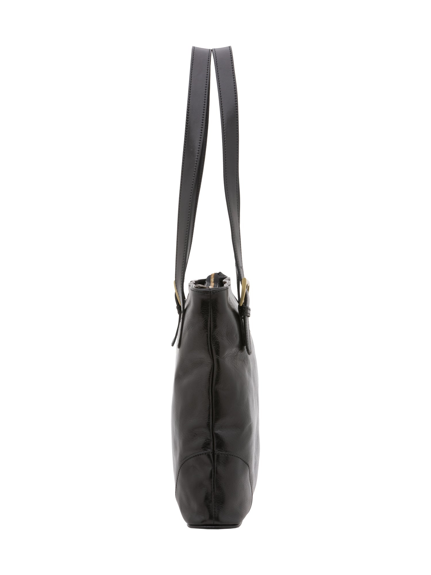 Borsa a spalla da donna 100% pelle 5536-Nero I Fratelli