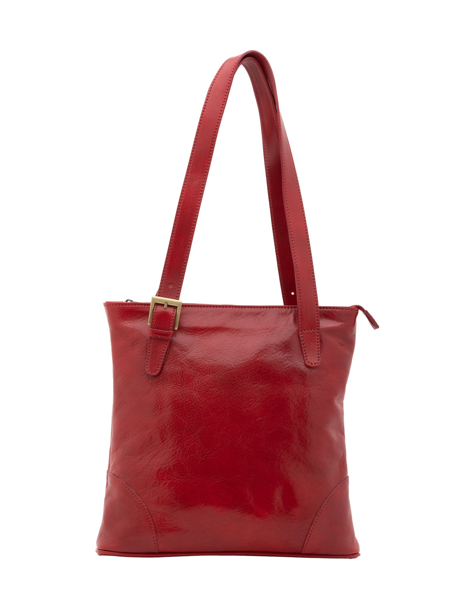 Borsa a spalla da donna 100% pelle 5536-Rosso I Fratelli