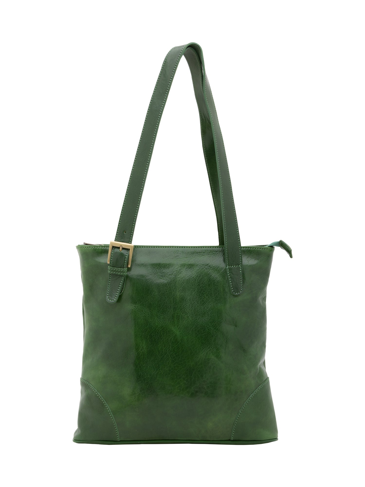 Borsa a spalla da donna 100% pelle 5536-Verde I Fratelli