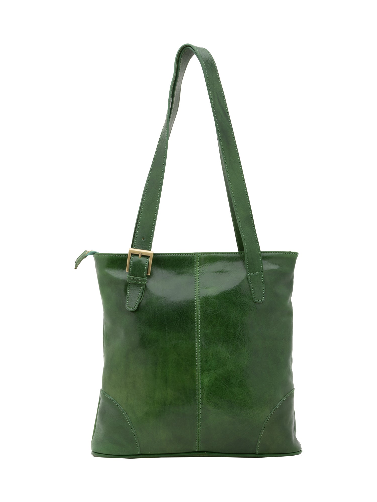 Borsa a spalla da donna 100% pelle 5536-Verde I Fratelli