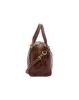 Borsa a bauletto da donna 100% pelle 5538-Marrone I Fratelli