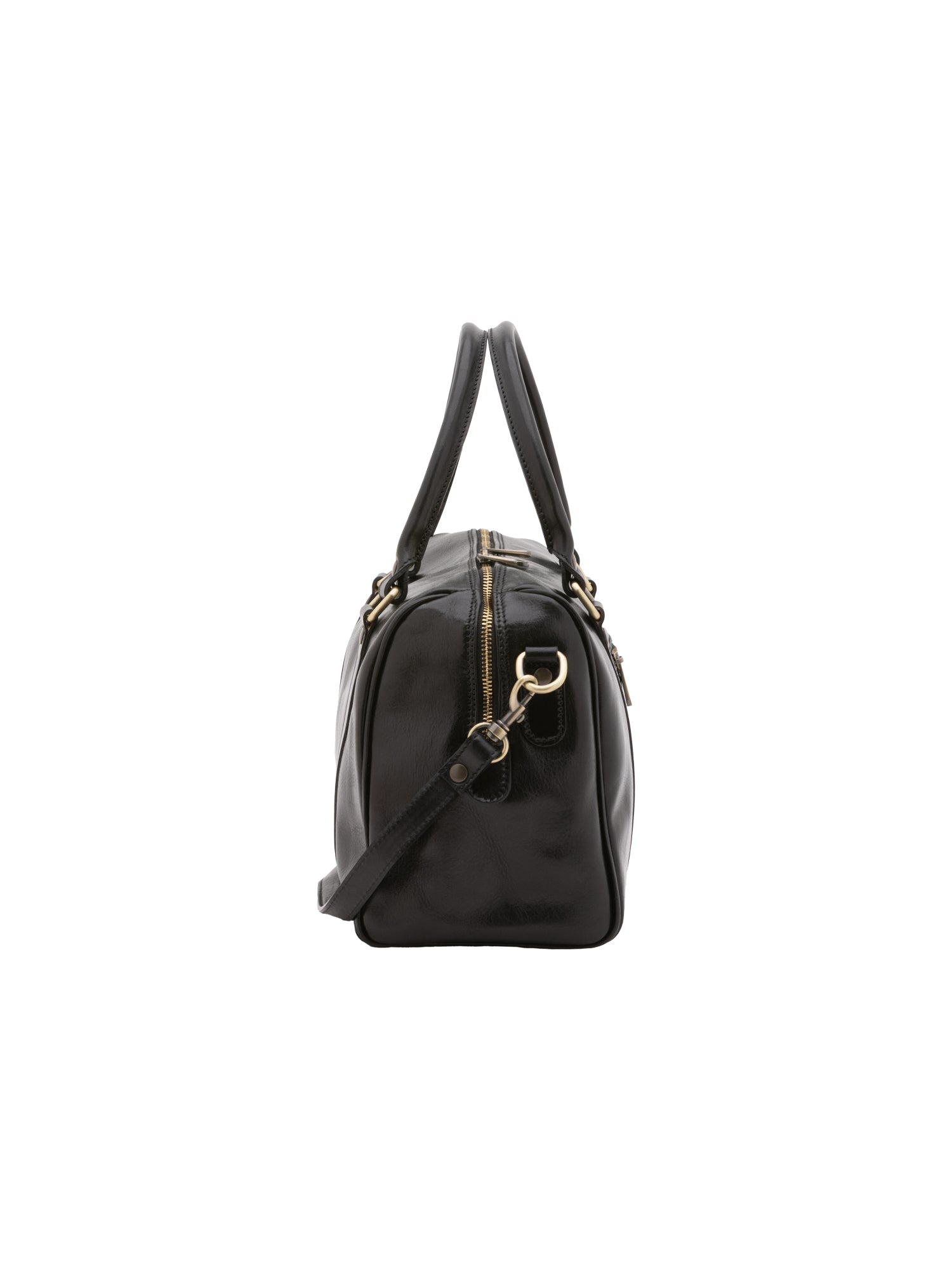 Borsa a bauletto da donna 100% pelle 5538-Nero I Fratelli