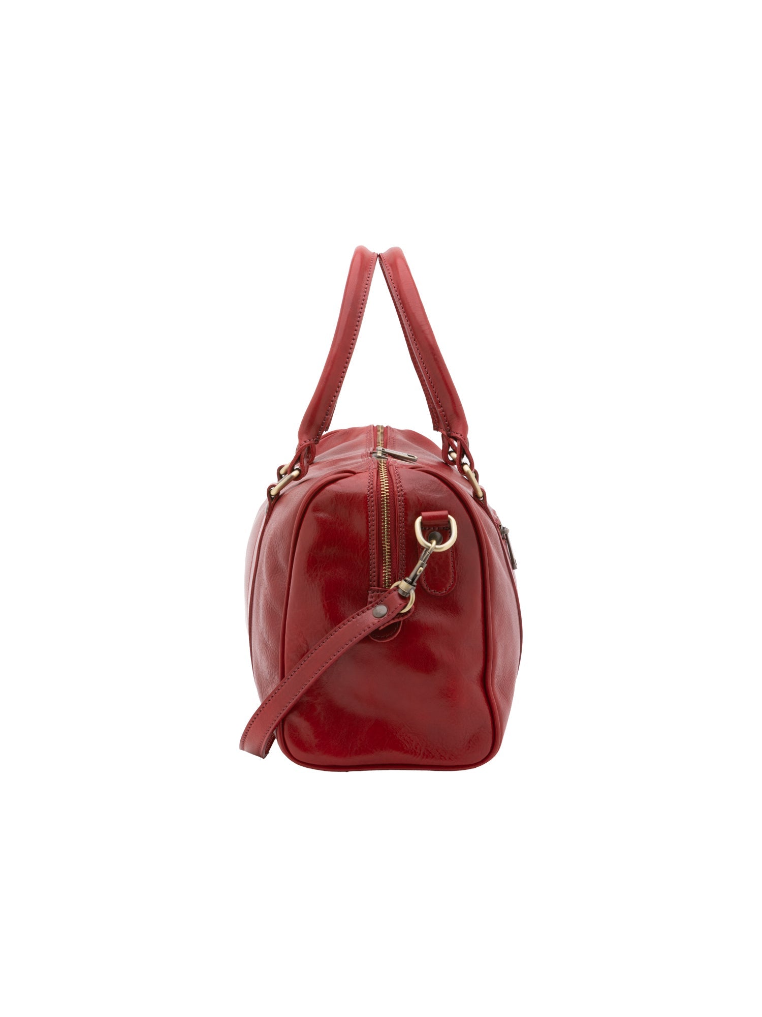 Borsa a bauletto da donna 100% pelle 5538-Rosso I Fratelli