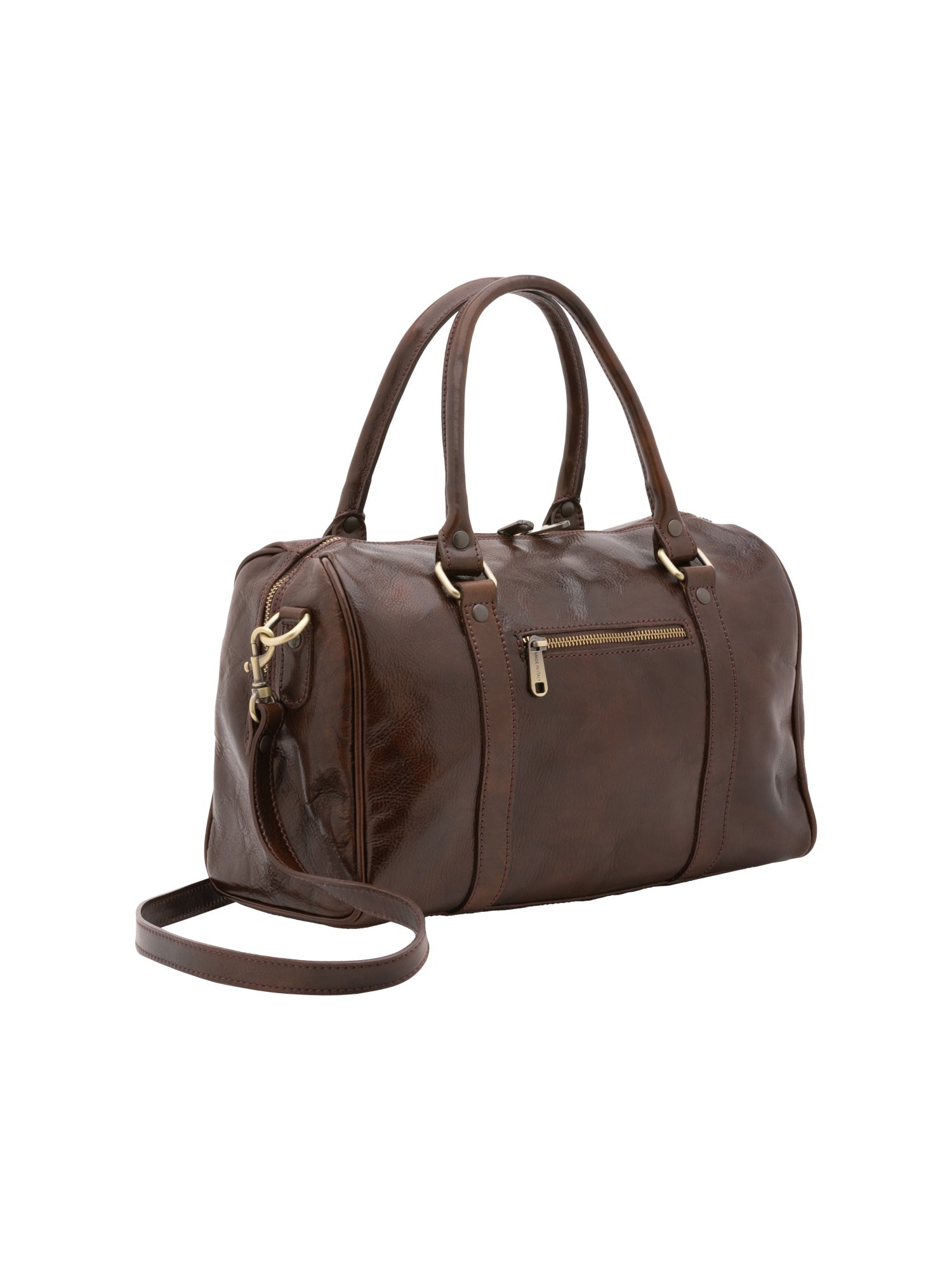 Borsa a bauletto da donna 100% pelle 5538-Tmoro I Fratelli