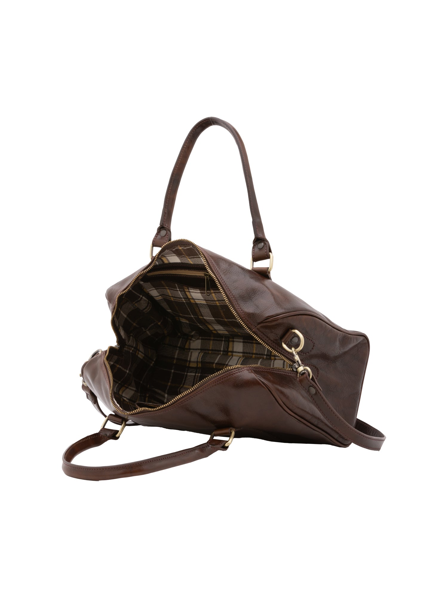 Borsa a bauletto da donna 100% pelle 5538-Tmoro I Fratelli