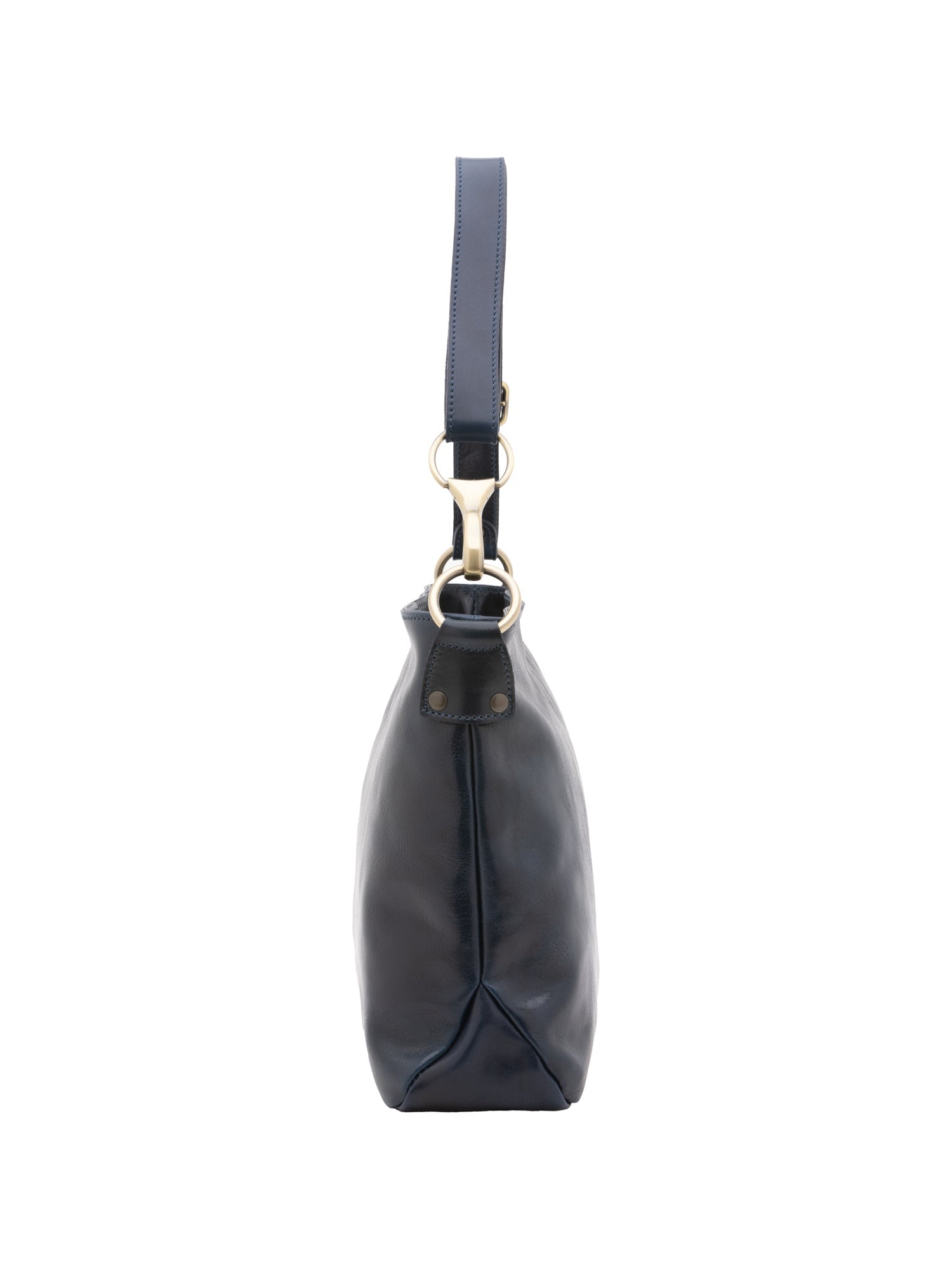 Borsa a spalla da donna 100% pelle 5540-Blu I Fratelli