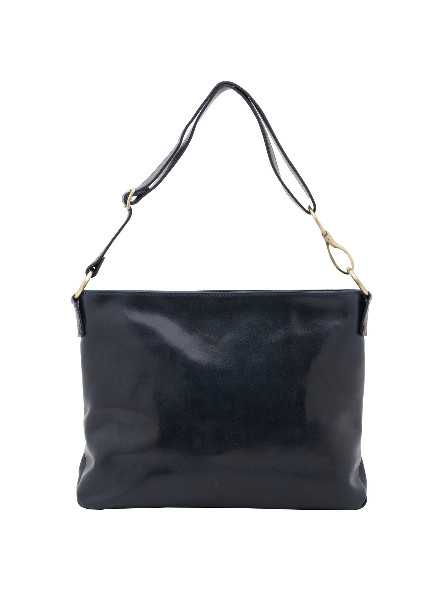 Borsa a spalla da donna 100% pelle 5540-Blu I Fratelli