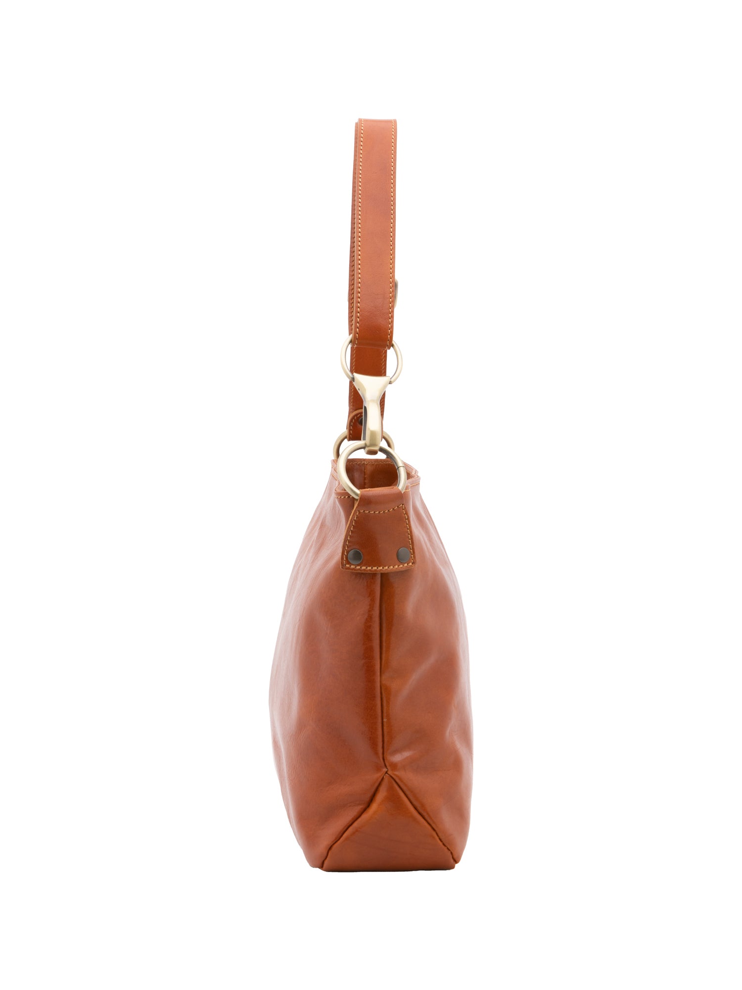 Borsa a spalla da donna 100% pelle 5540-Cognac I Fratelli
